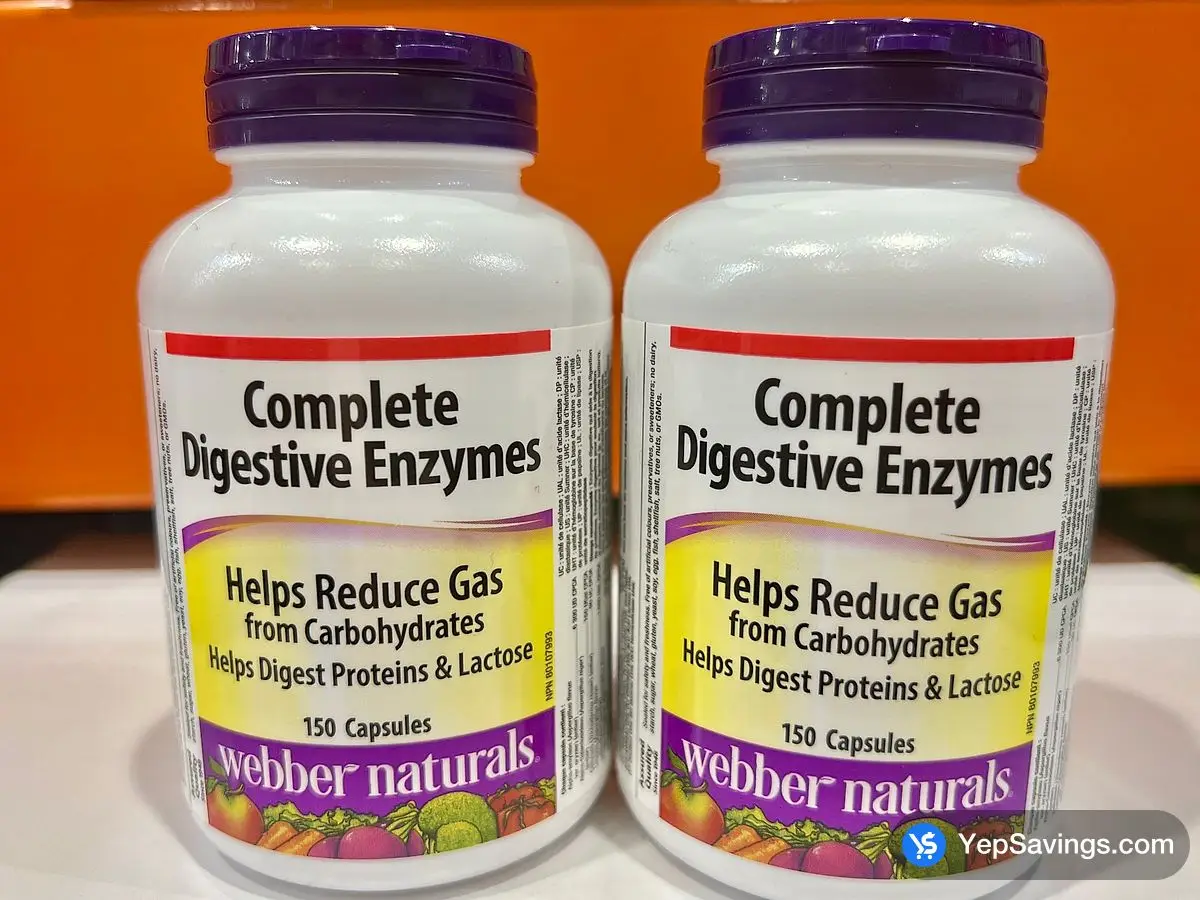 Costco WEBBER NATURALS COMPLETE DIGESTIVE ENZYMES 150 CAPSULES - Canada (ITM 3984040)