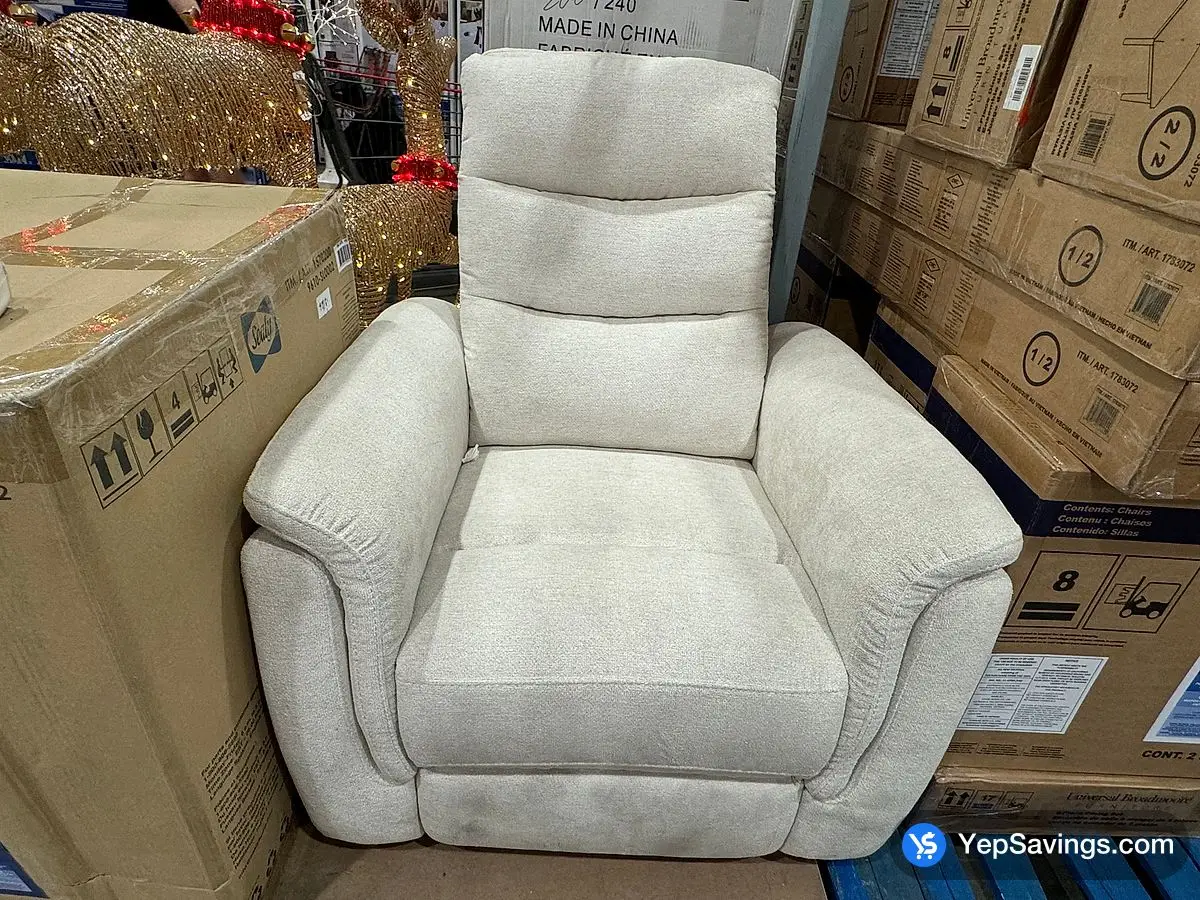 Costco SEALY JANN FABRIC POWER RECLINER CREAM - Canada (ITM 1570200)