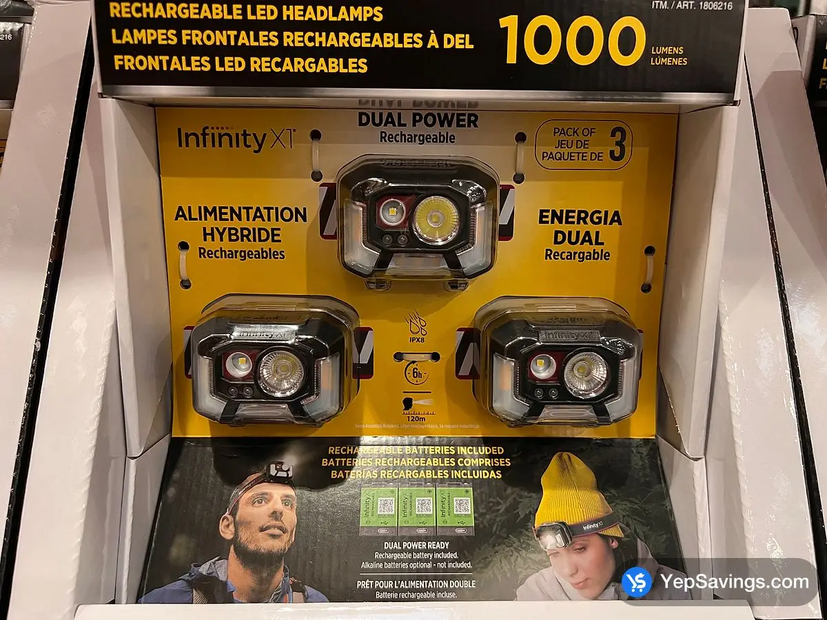 Costco INFINITY X1 HEAD LAMP PACK OF 3 - Canada (ITM 1806216)