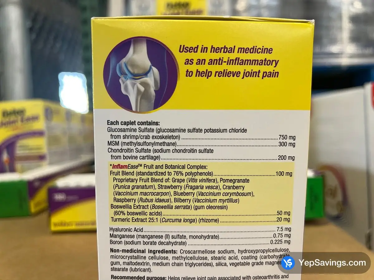 Costco WEBBER NATURALS OSTEO JOINT EASE 180 CAPLETS - Canada (ITM 655360)