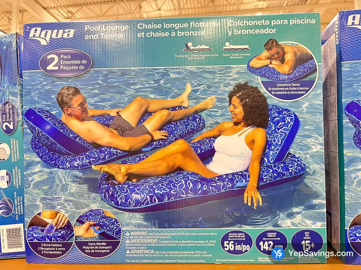 Costco AQUA LUXURY POOL RECLINER 2 PACK - Canada (ITM 1819489)