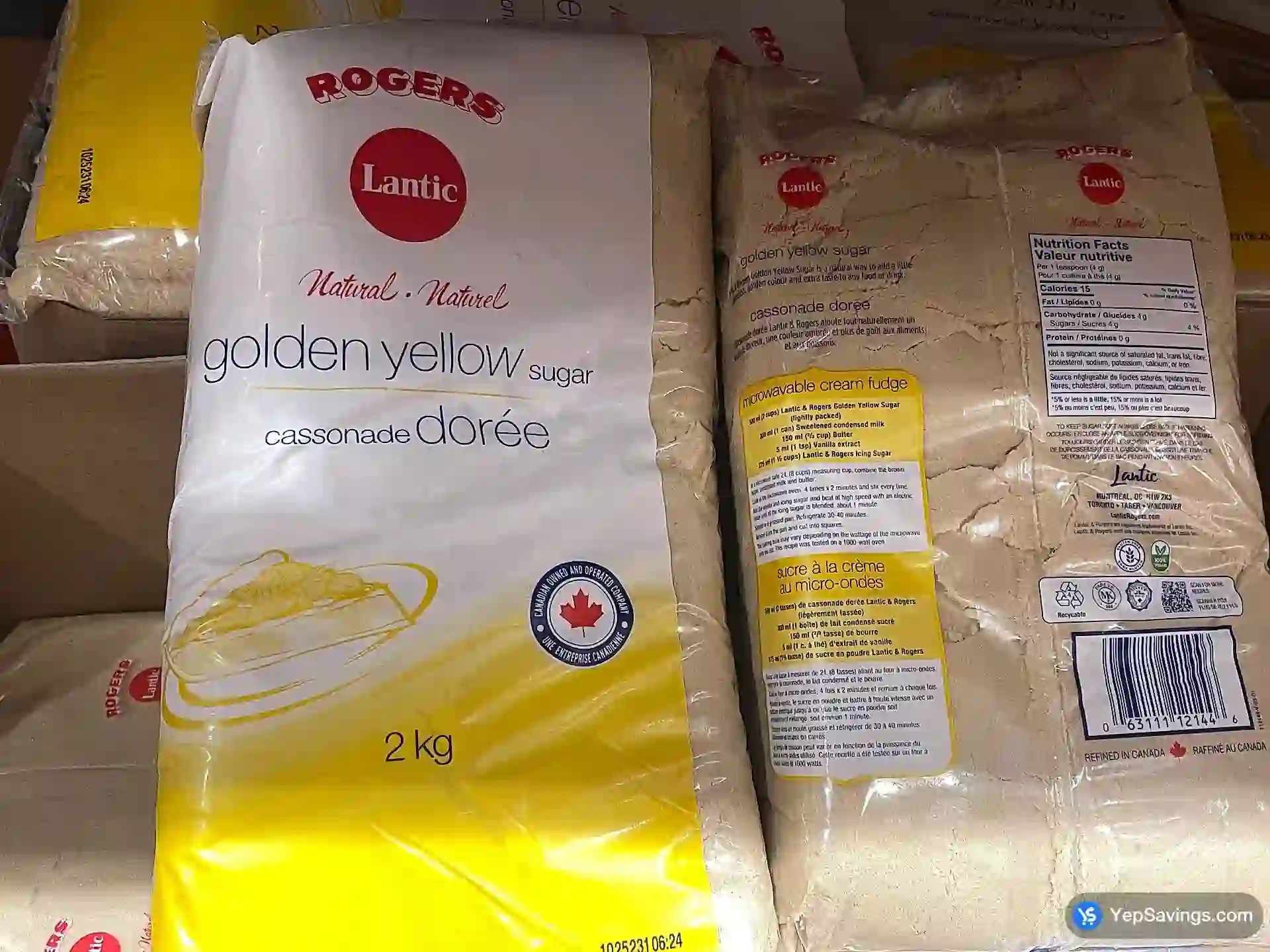 Costco ROGER'S GOLDEN YELLOW SUGAR 2 kg - Canada (ITM 12144)