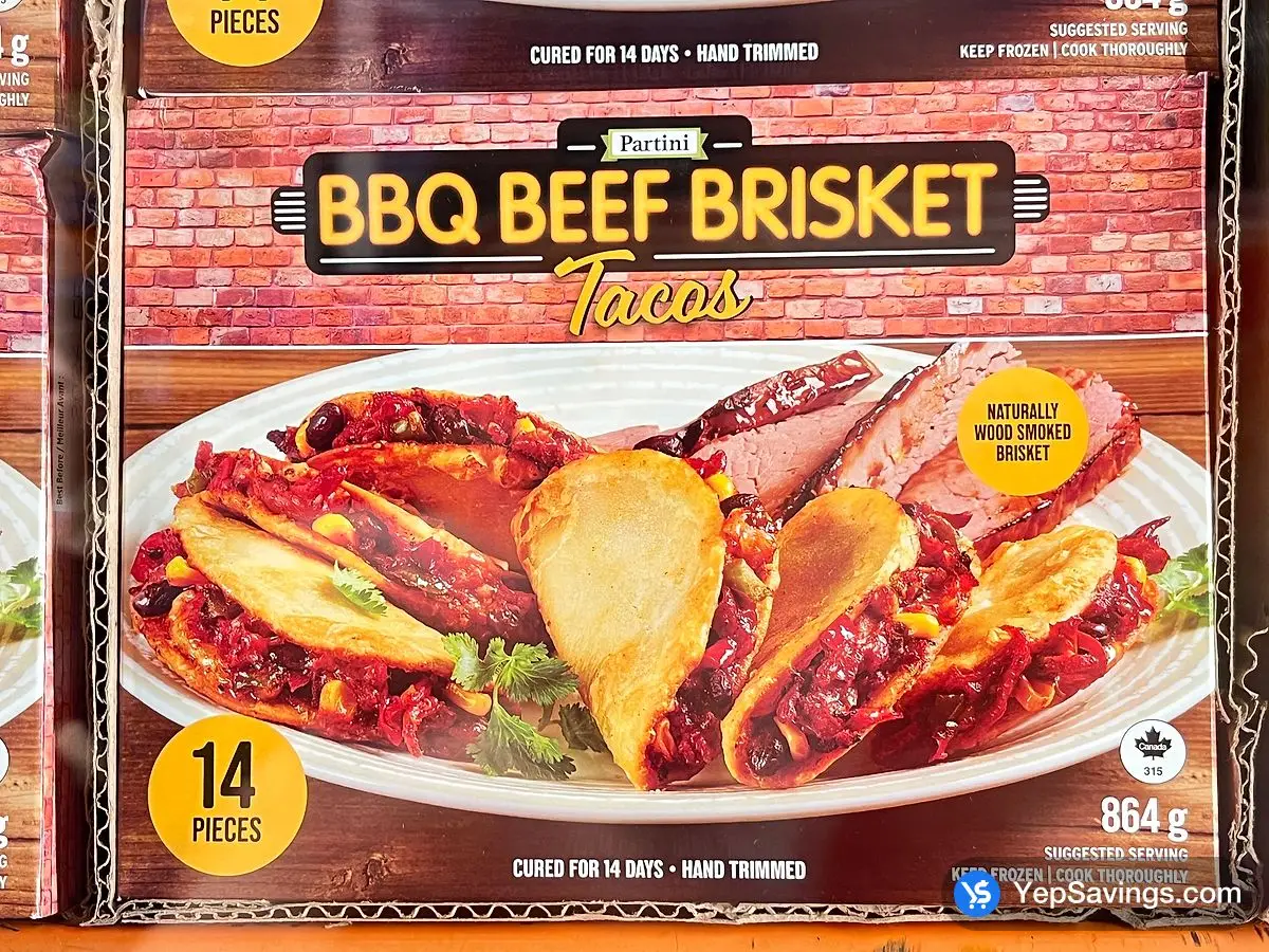 Costco PARTINI BBQ BEEF BRISKET TACOS 864 g - Canada (ITM 1801193)