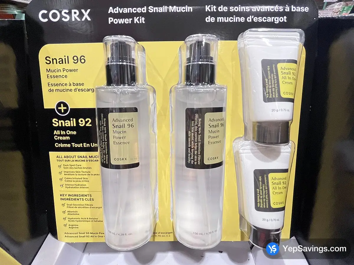Costco COSRX SNAIL 96 - MUCIN POWER 2 x 130 mL 2 x 20 g - Canada (ITM 1780215)