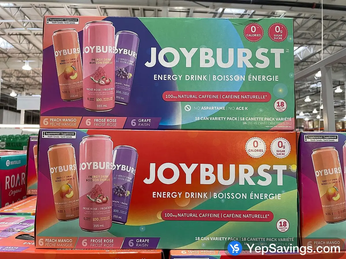 Costco JOYBURST VARIETY ENERGY DRINK 18 x 355 ml - Canada (ITM 2635282)