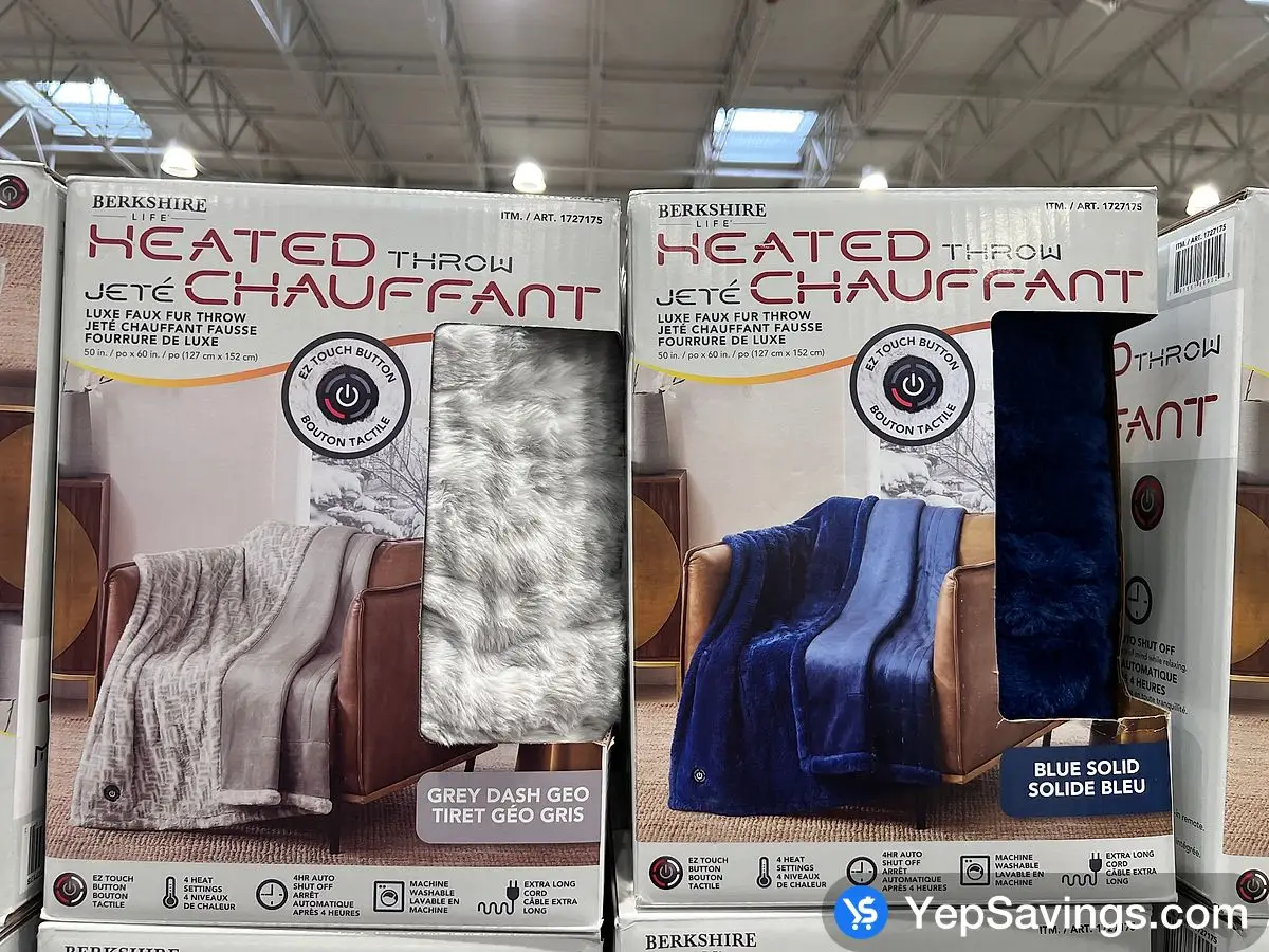 Costco BERKSHIRE ELECTRIC HEATED THROW 50 " X 60 " - Canada (ITM 1727175)