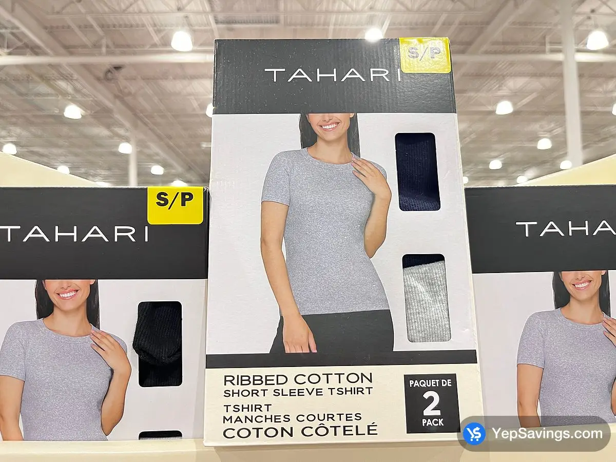 Costco TAHARI RIBBED TSHIRT 2PK + WOMENS SIZES S - XXL - Canada (ITM 2868742)