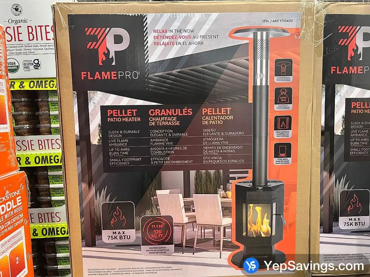 Costco FLAMEPRO PELLET PATIO HEATER 75,000 BTU - Canada (ITM 1713430)