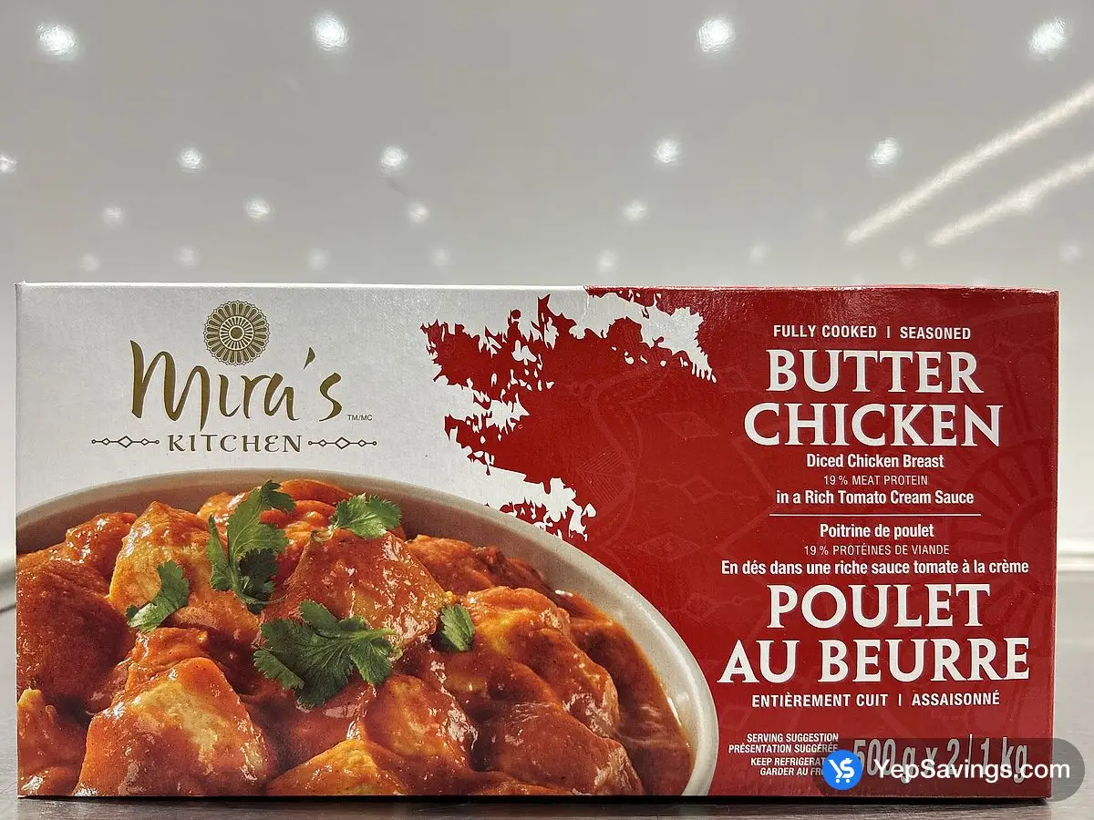 Costco MIRA'S KITCHEN BUTTER CHICKEN 2 x 500 g - Canada (ITM 1838298)