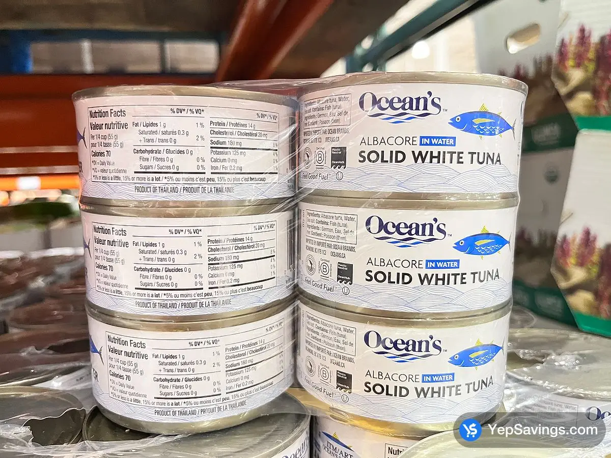 Costco OCEAN'S SOLID WHITE ALBACORE TUNA 6 X 184 g - Canada (ITM 259629)