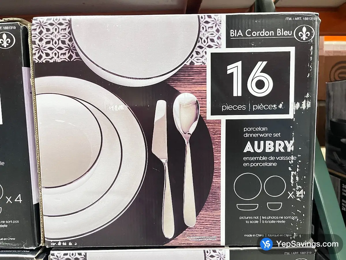 Costco BIA CORDON BLEU PORCELAIN DINNERWARE 16 PIECES - Canada (ITM 1881319)