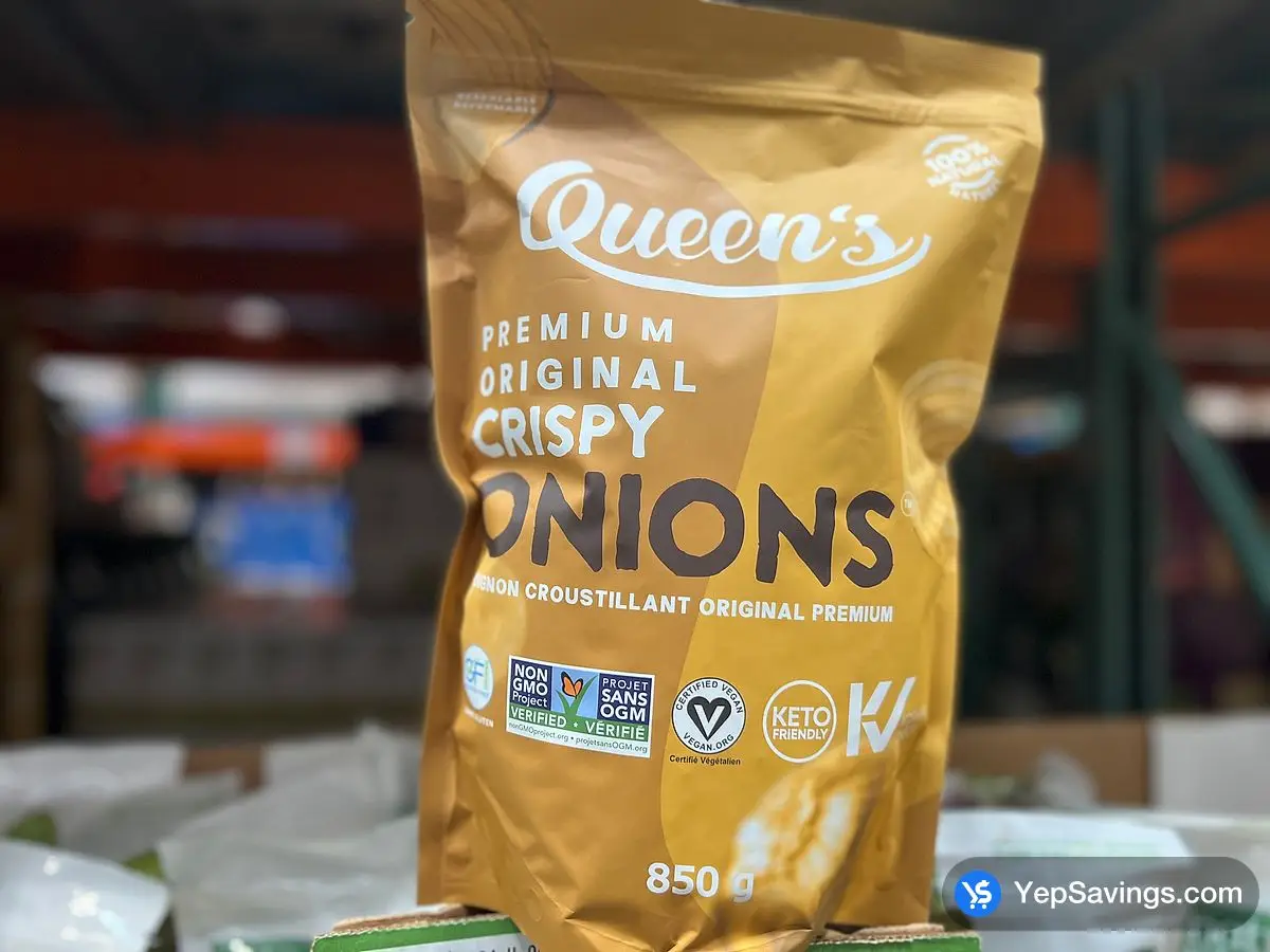 Costco QUEEN'S ORIGINAL CRISPY ONIONS 850 g - Canada (ITM 1780548)