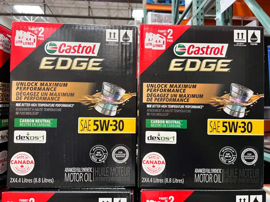 CASTROL EDGE 5W - 30 SYNTHETIC OIL 2x 4.4 LITRES ITM 1735787 at Costco