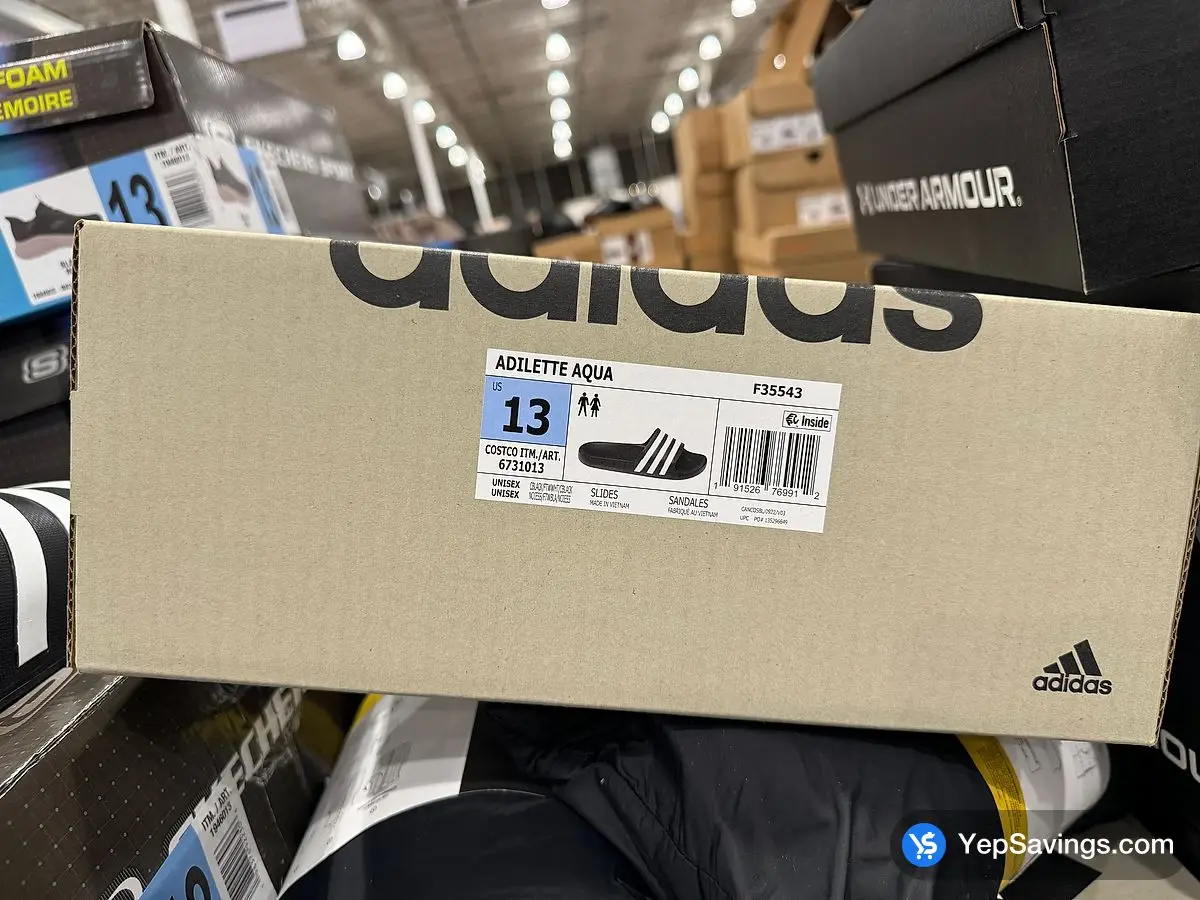 Costco ADIDAS ADILETTE SLIDE + MENS SIZES : 7-13 - Canada (ITM 6731008)