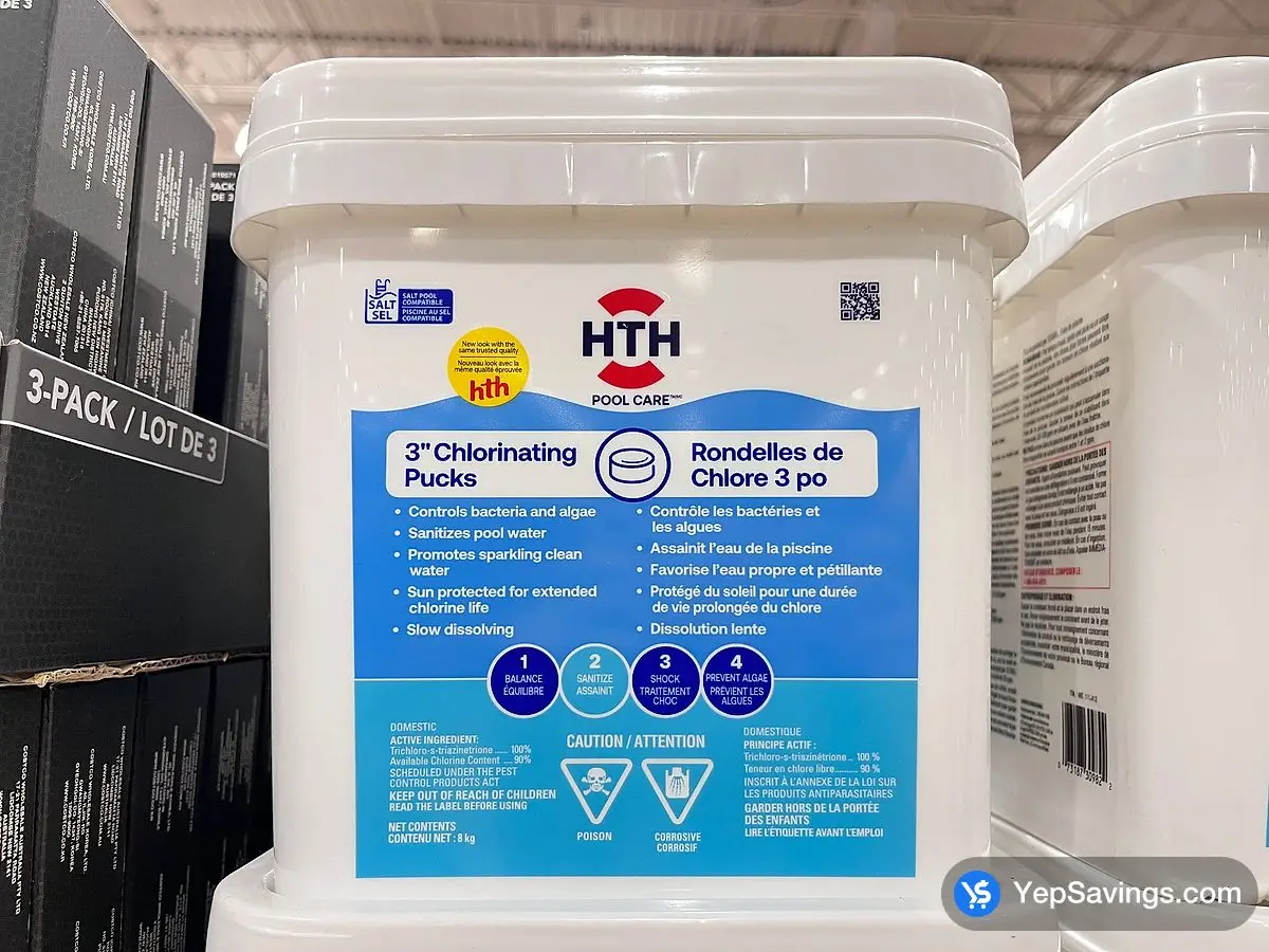 Costco HTH CHLORINE PUCKS 8 KG - Canada (ITM 1114412)