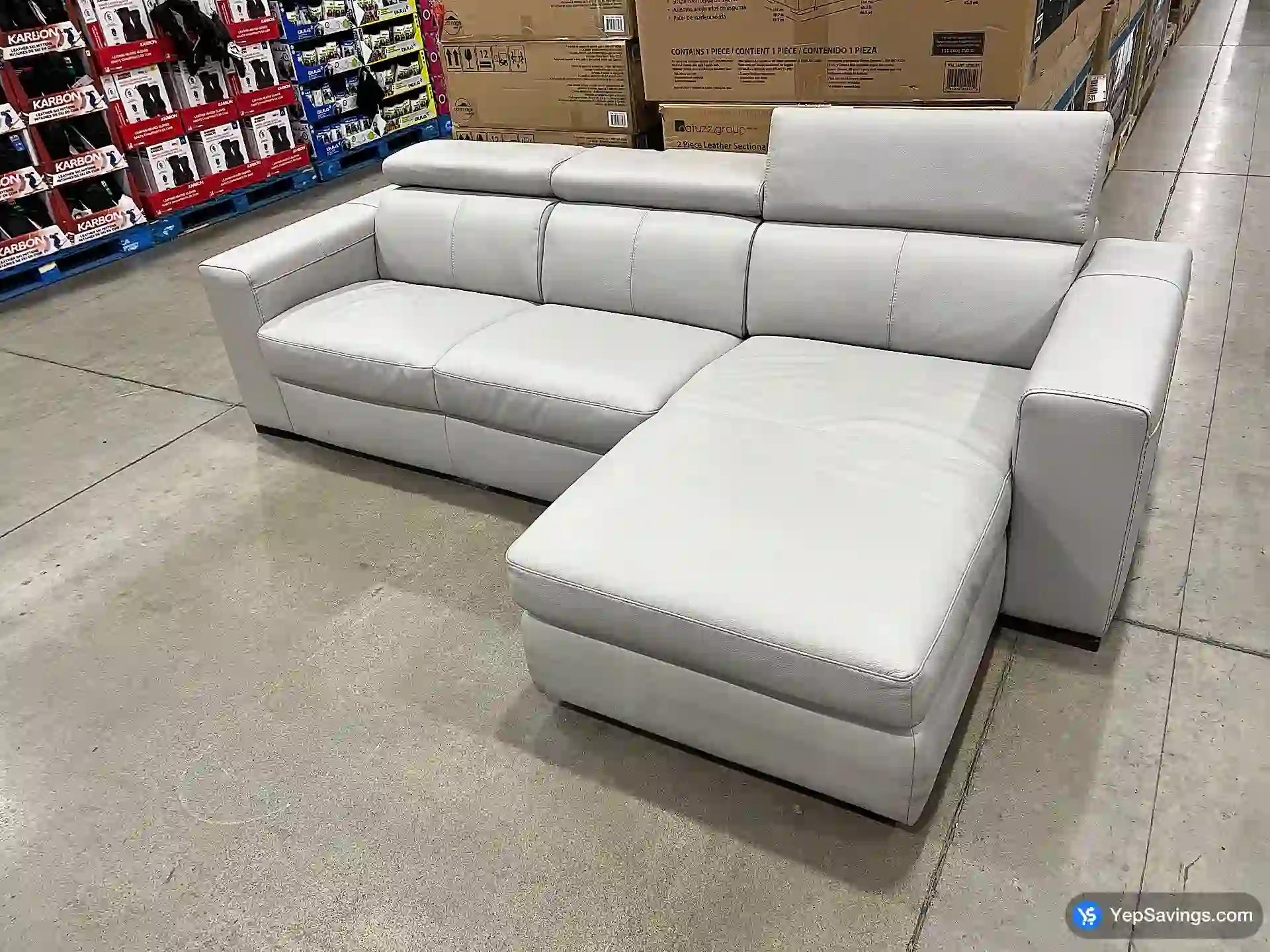 Costco NATUZZI 2PC LEATHER SECTIONAL 2 BOXES - Canada (ITM 1570197)
