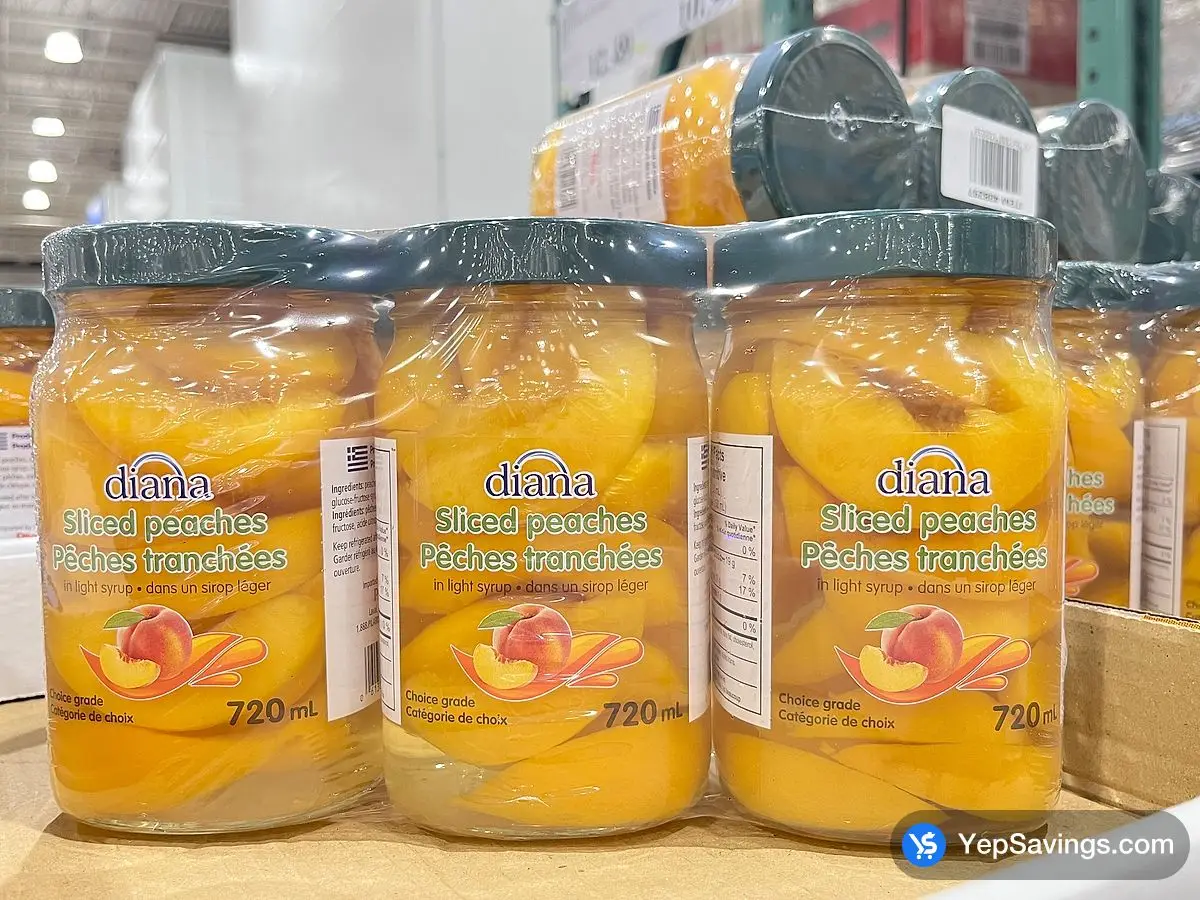 Costco DIANA'S PEACH SLICES 3 x 720 mL - Canada (ITM 408297)
