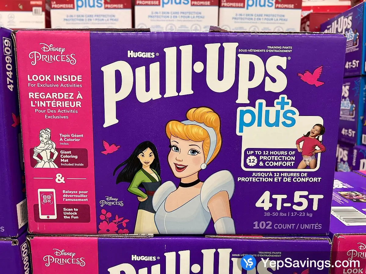 HUGGIES PULL-UPS PLUS GIRLS 4T-5T PACK OF 102 at Costco 3180 Laird
