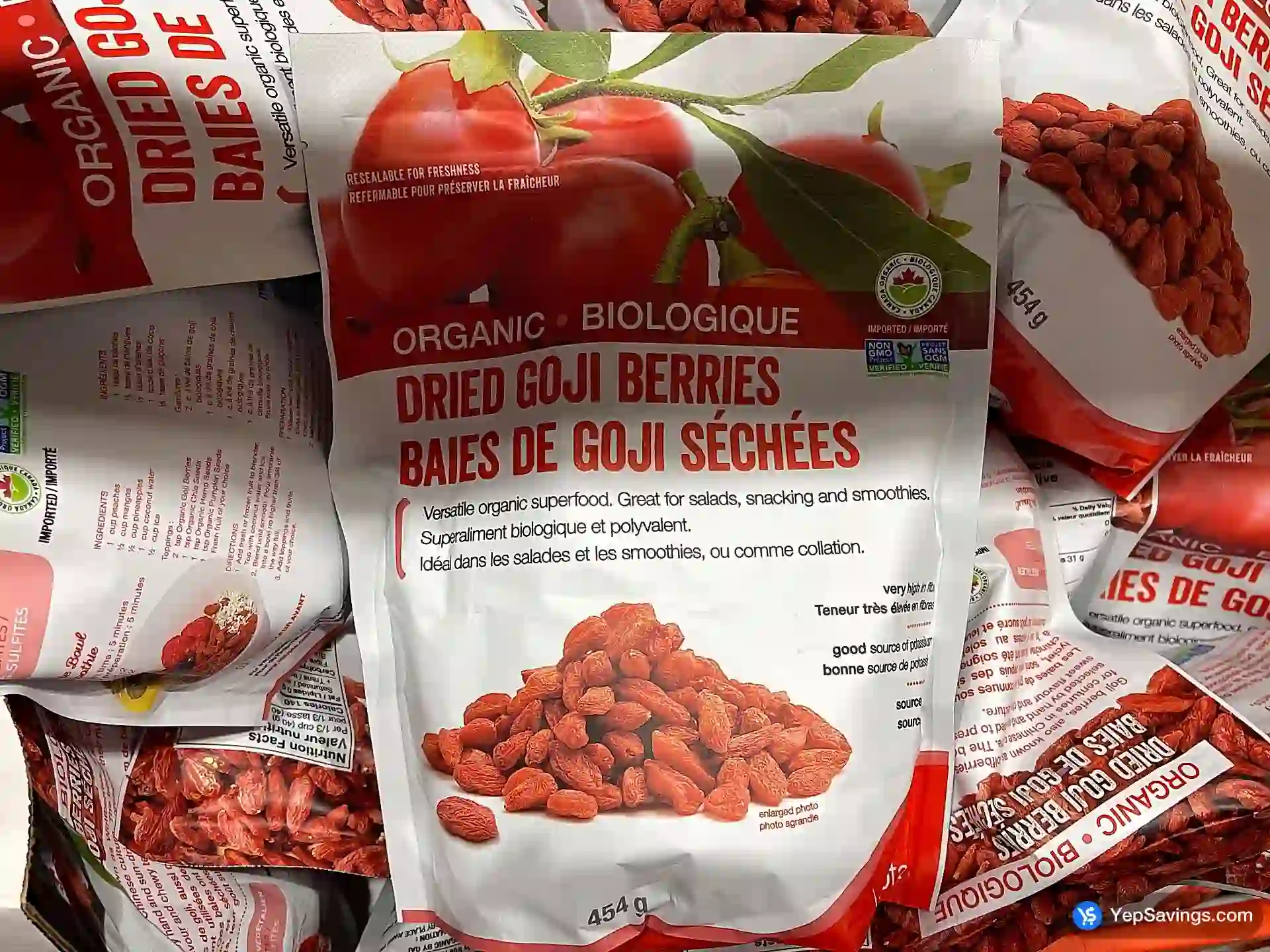 Costco VOLUPTA ORGANIC DRIED GOJI BERRIES 454 g - Canada (ITM 1293694)