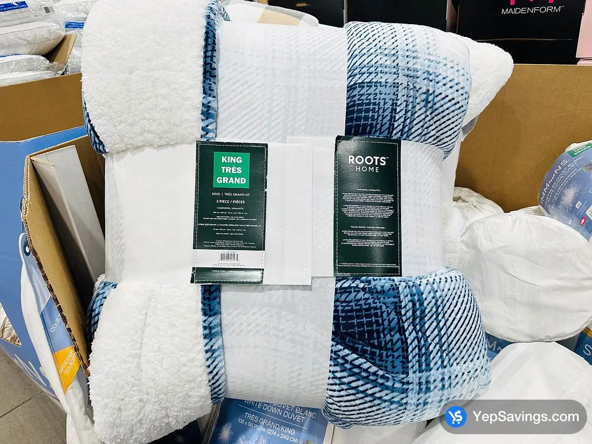 Costco ROOTS HOME COMFORTER SET KING - 3PC - Canada (ITM 3435402)