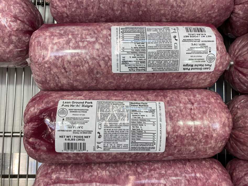 LEAN GROUND PORK CHUB   ITM 28537 at Costco