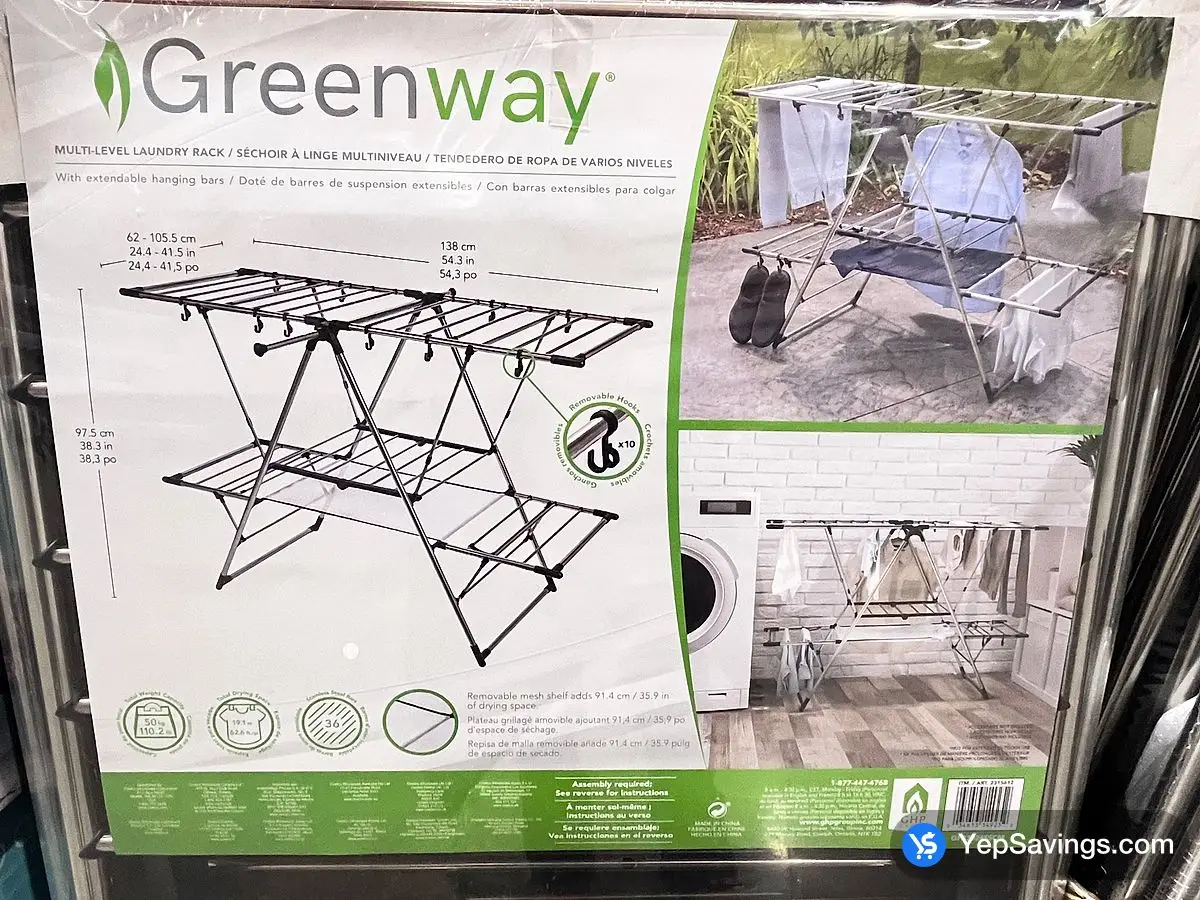 Costco GREENWAY DRYING RACK STAINLESS STEEL - Canada (ITM 2315612)