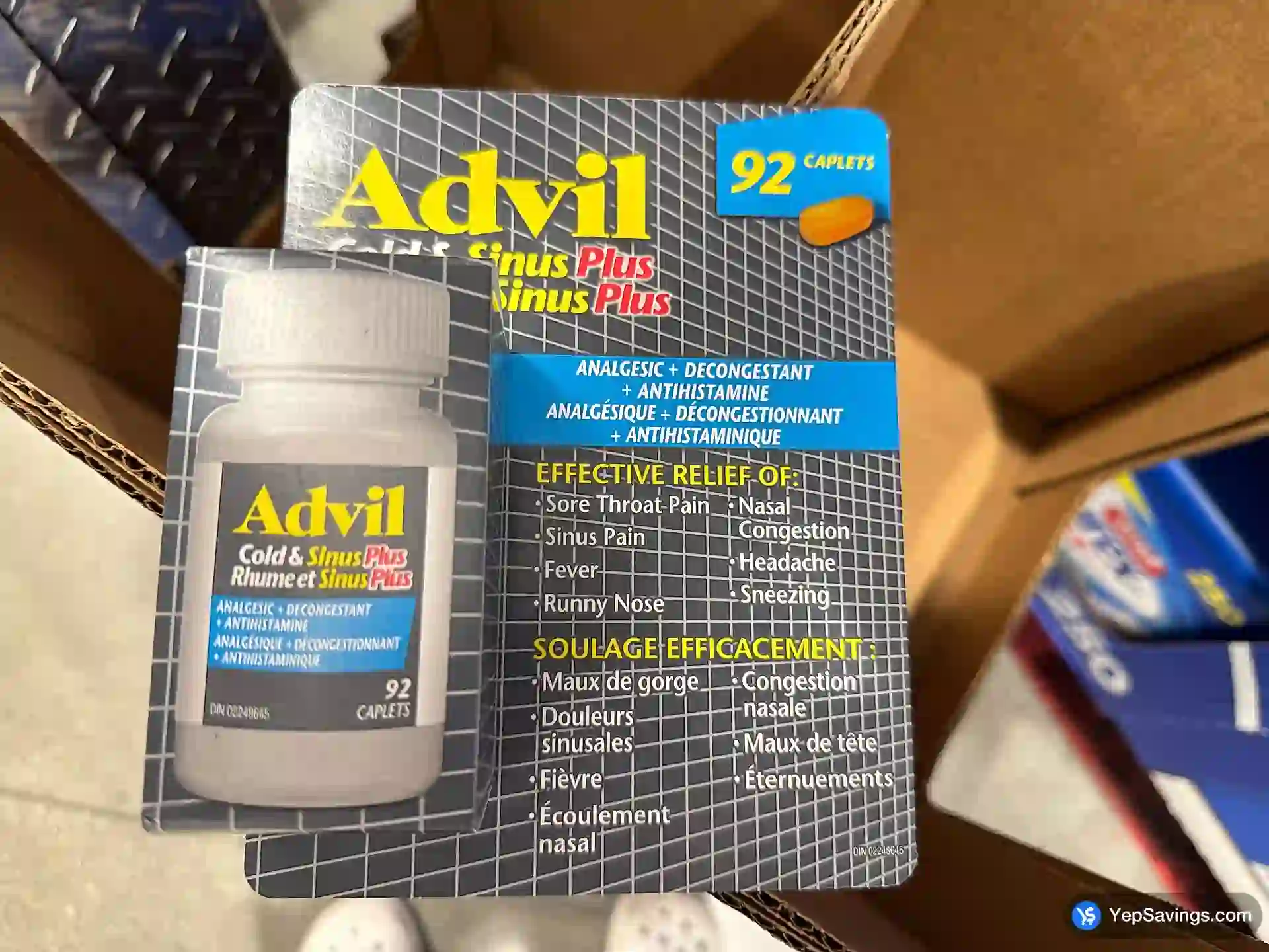 Costco ADVIL COLD & SINUS 102 CAPSULES - Canada (ITM 5145977)
