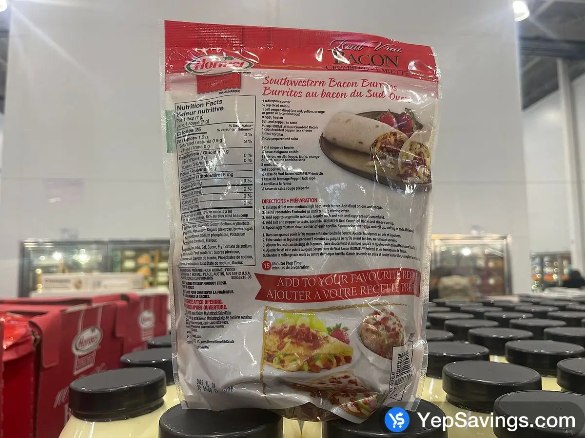Costco HORMEL CRUMBLED BACON 567 g - Canada (ITM 314260)