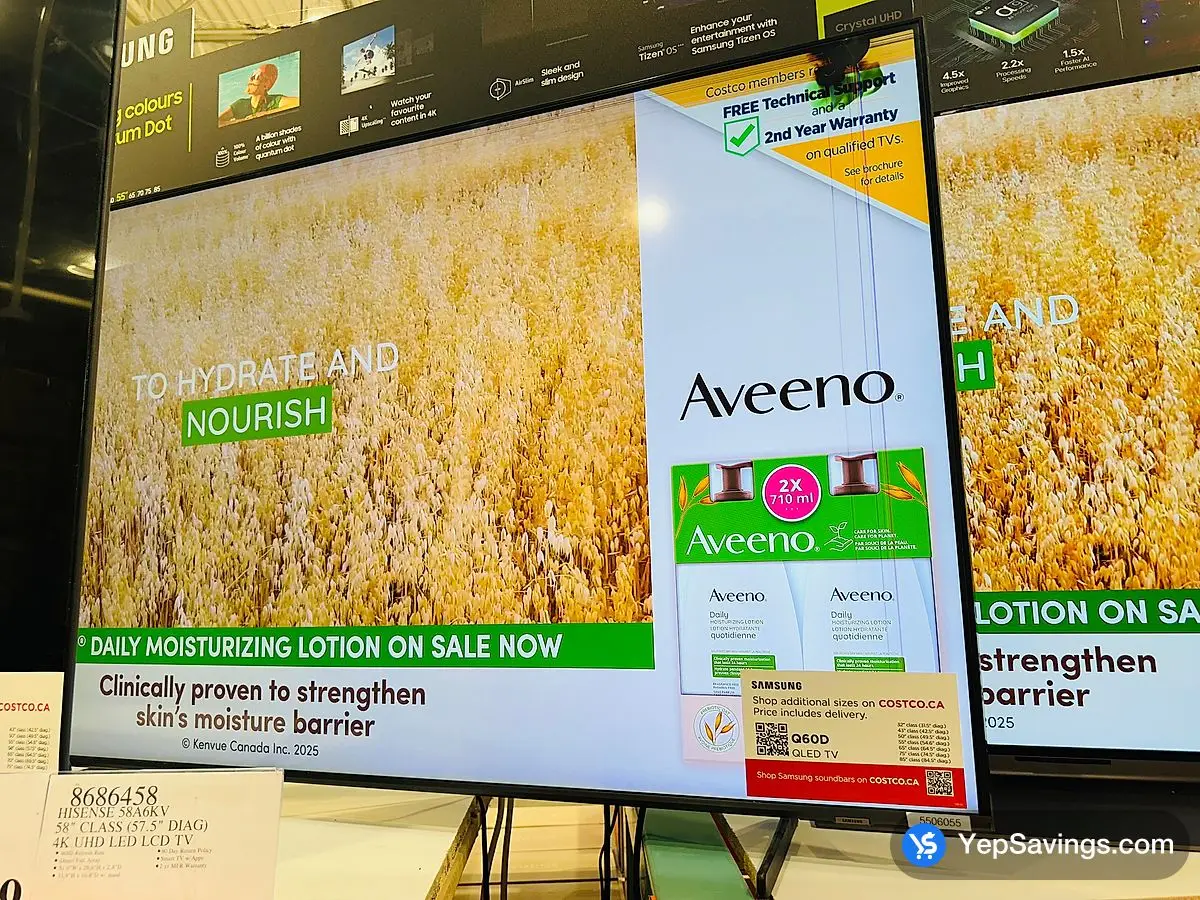 Costco SAMSUNG 55QD60D 55 " CLASS ( 54.6 " DIAG ) 4K UHD QLED LCD TV - Canada (ITM 5506055)