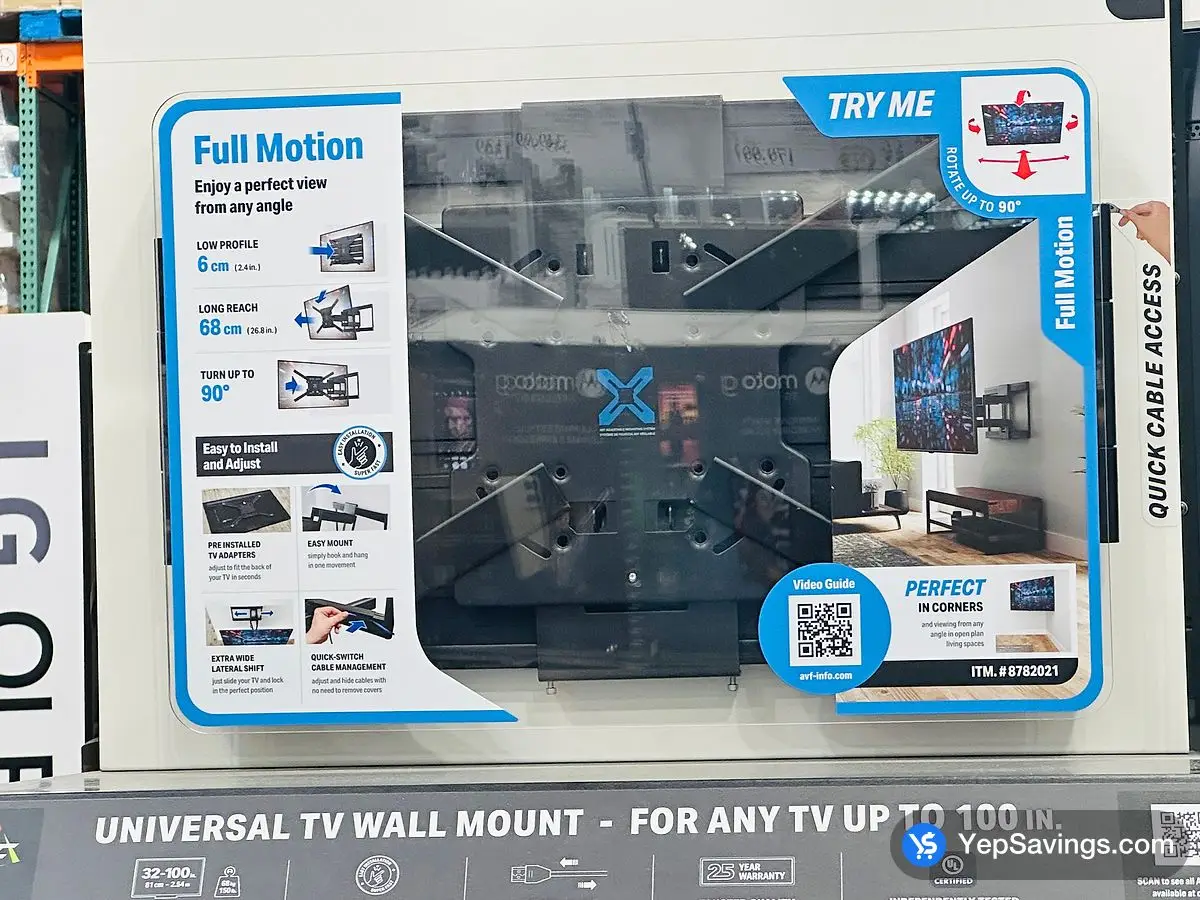 Costco AVF CXL65 - F FULL MOTION 32 " TO 100 " TV MOUNT - Canada (ITM 8782021)