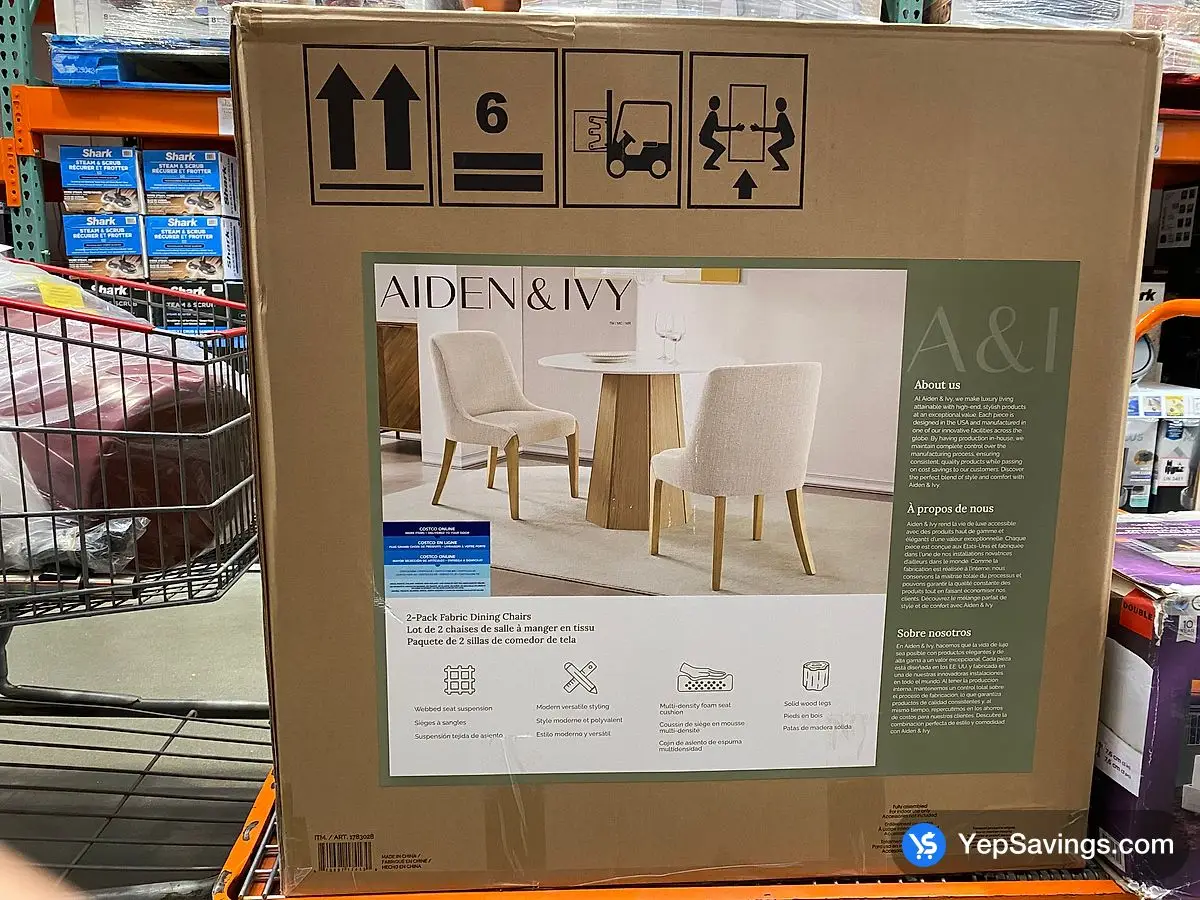 Costco AIDEN & IVY 2-PACK DINING 1 BOX - Canada (ITM 1783028)