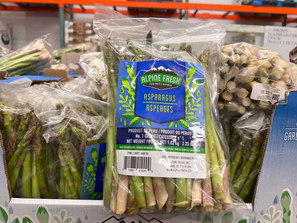 ASPARAGUS PRODUCT OF MEXICO OR PERU ITM 94676 at Costco