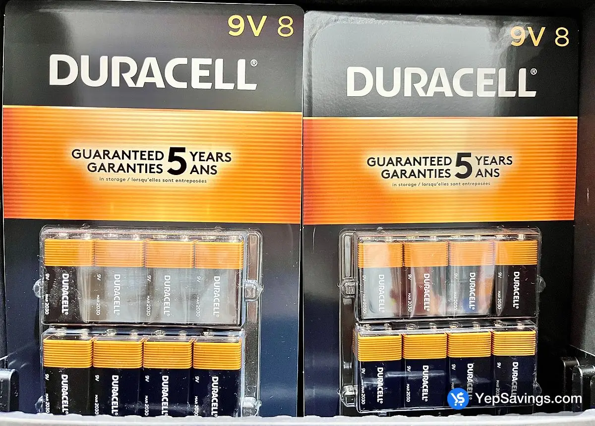 Costco DURACELL "9V" BATTERIES PACK OF 8 - Canada (ITM 400198)