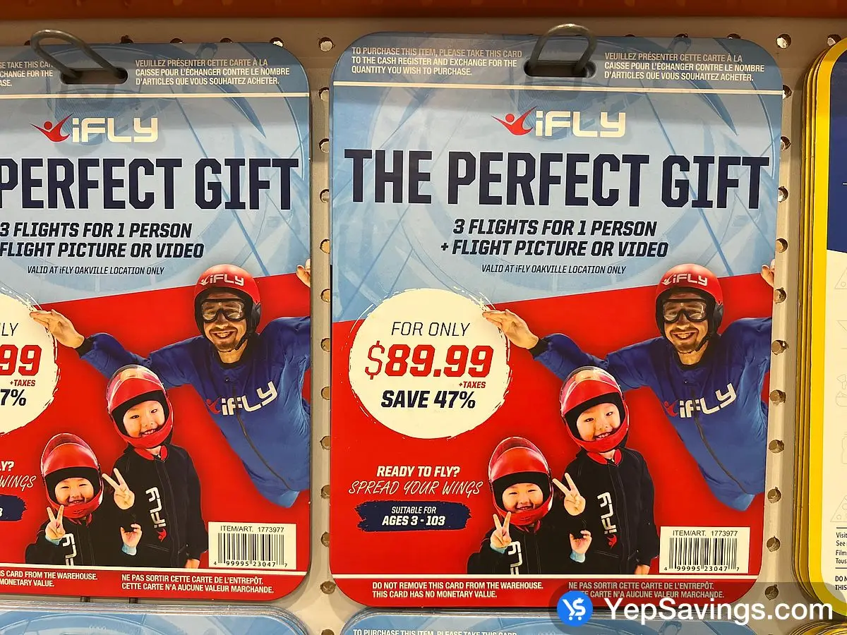 Costco IFLY CANADA ONE PERSON 3 FLIGHTS - Canada (ITM 1773977)