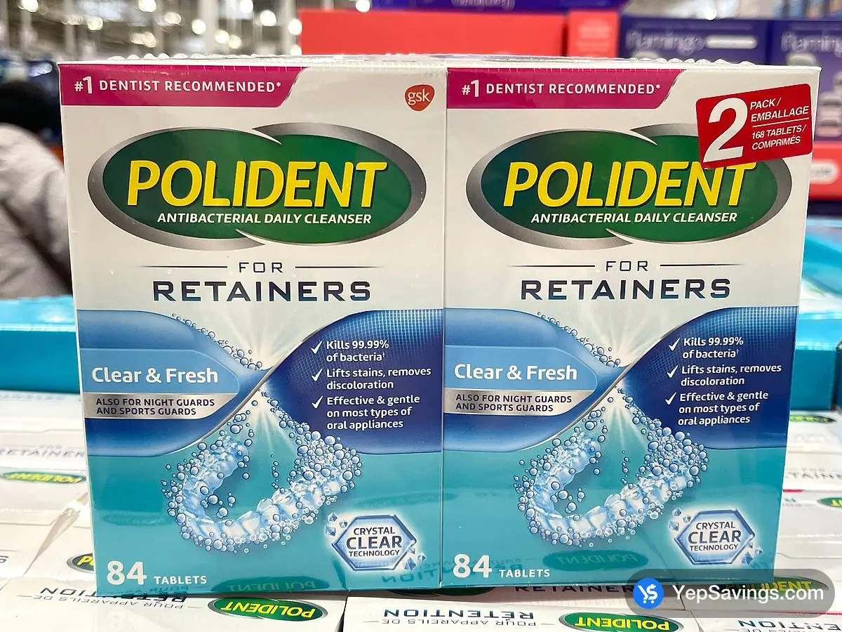 Costco POLIDENT RETAINER CLEANSER 2 x 84 UNITS - Canada (ITM 1898154)