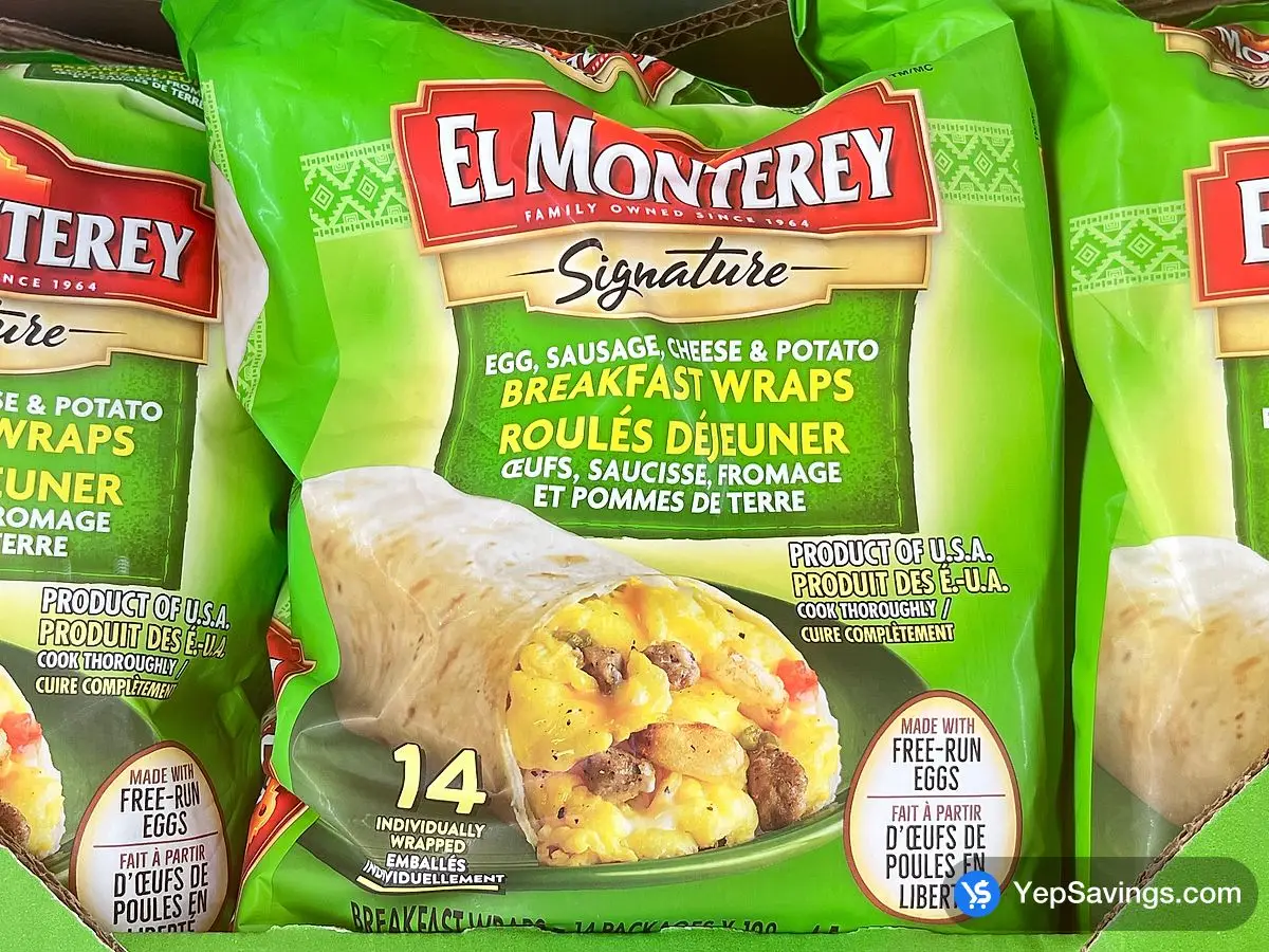 Costco EL MONTEREY BREAKFAST WRAPS 14 x 128 g - Canada (ITM 1226702)