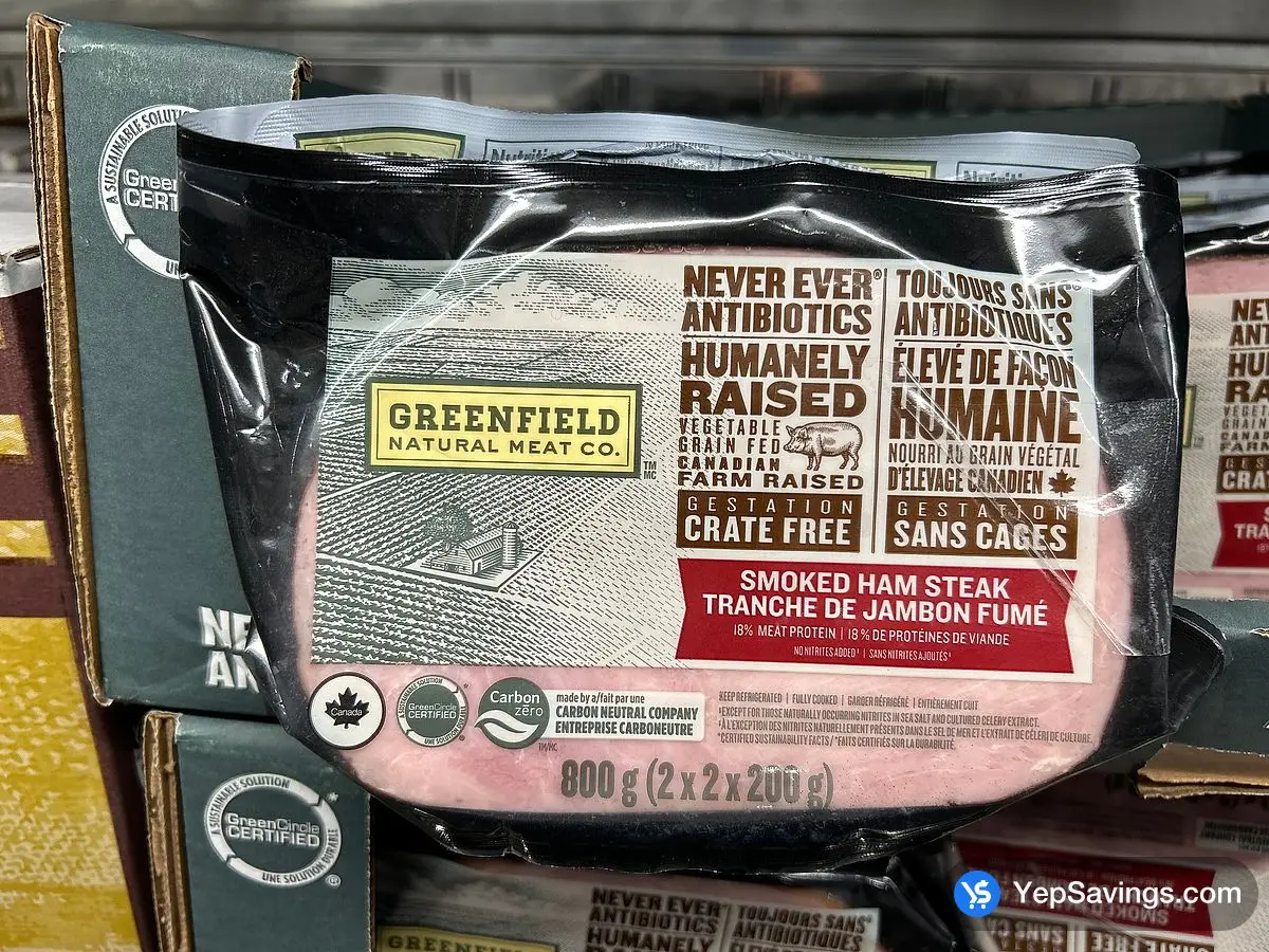 GREENFIELD HAM STEAKS 4 x 200g - Costco Canada