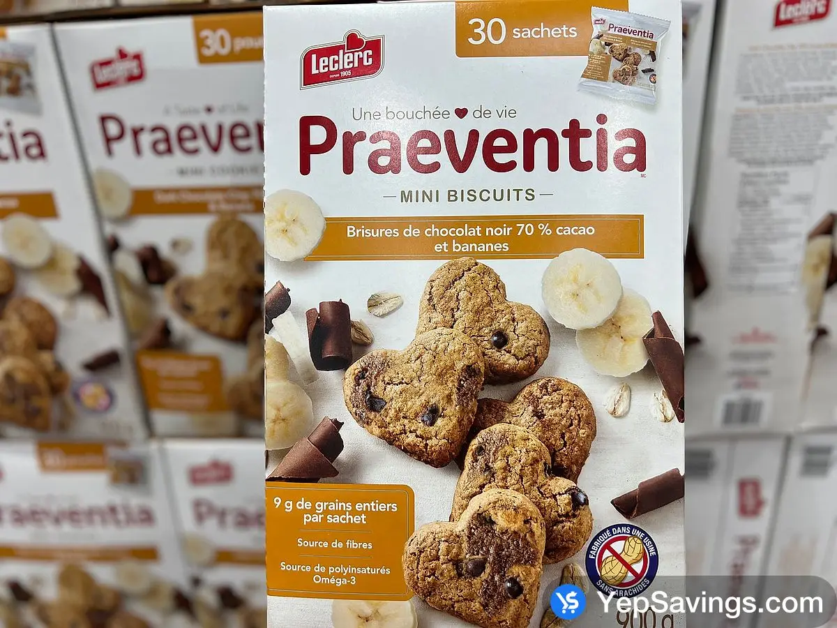 Costco LECLERC PRAEVENTIA COOKIES 30 x 30 g - Canada (ITM 1145482)