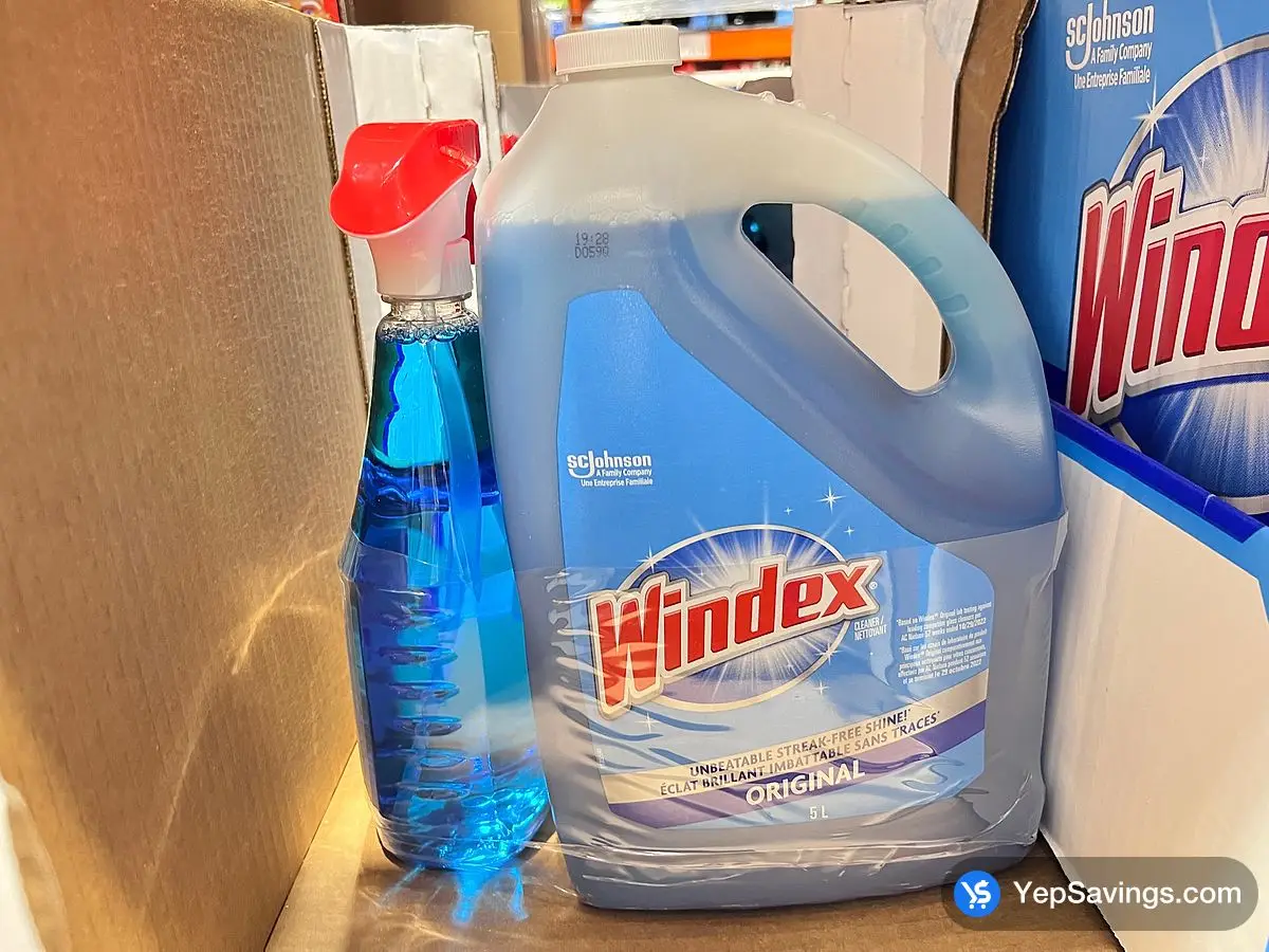 WINDEX GLASS CLEANER 5L+950 ml ITM 690349 at Costco