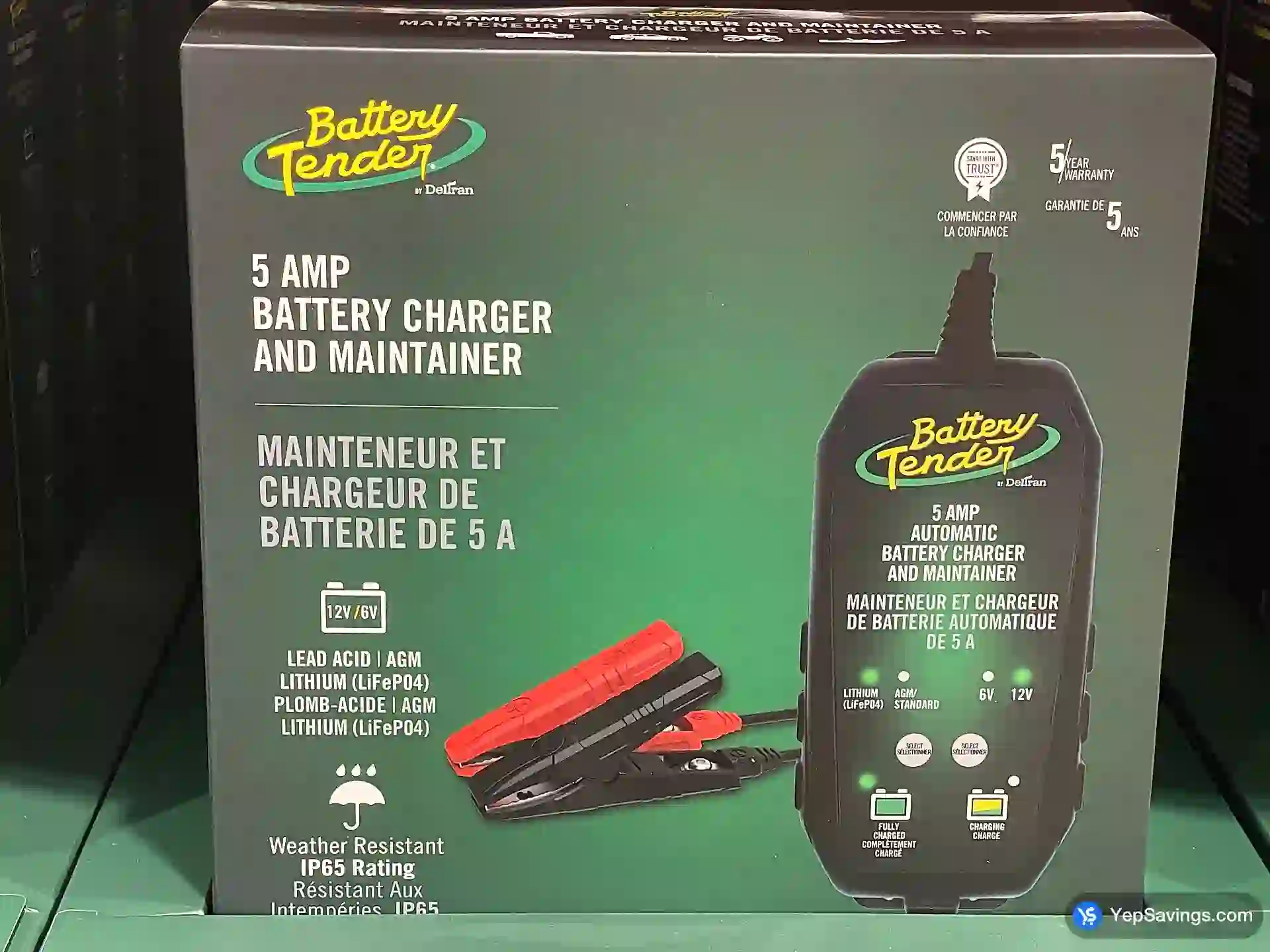 Costco BATTERY TENDER CHARGER AND MAINTAINER 5 A - Canada (ITM 1737819)