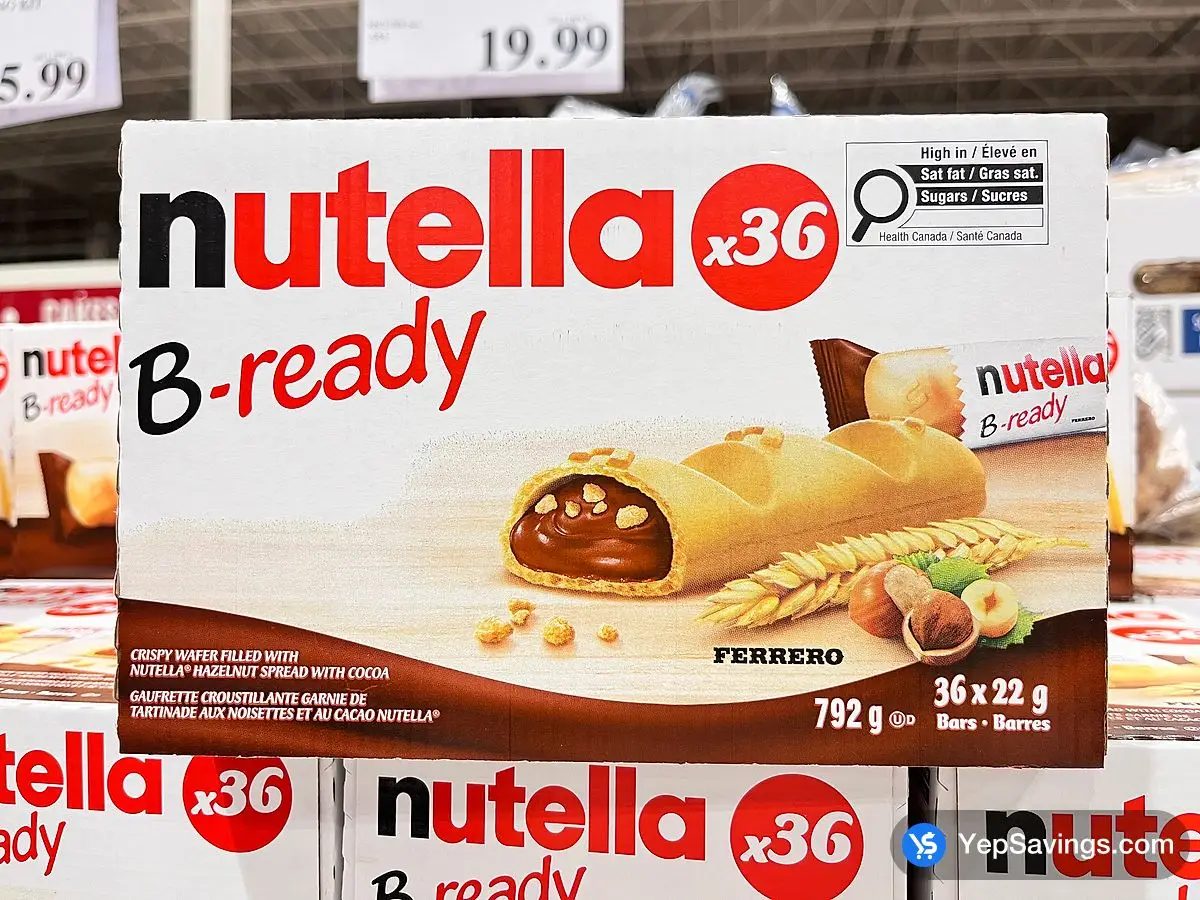 Costco FERRERO NUTELLA B - READY 36 x 22 g - Canada (ITM 1694269)