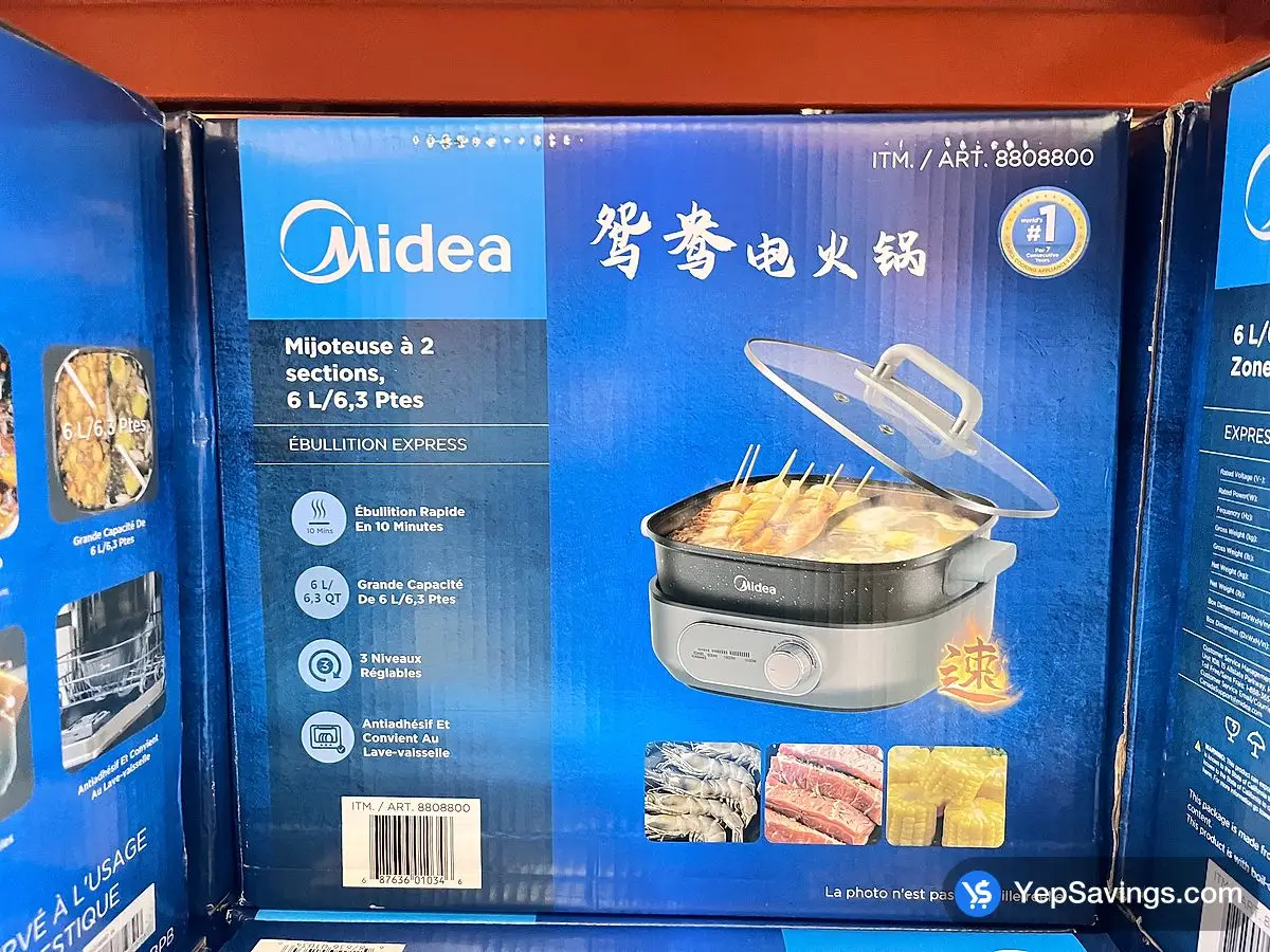 Costco MIDEA DUAL ZONE HOT POT 6.3 QT ( 6 L ) - Canada (ITM 8808800)