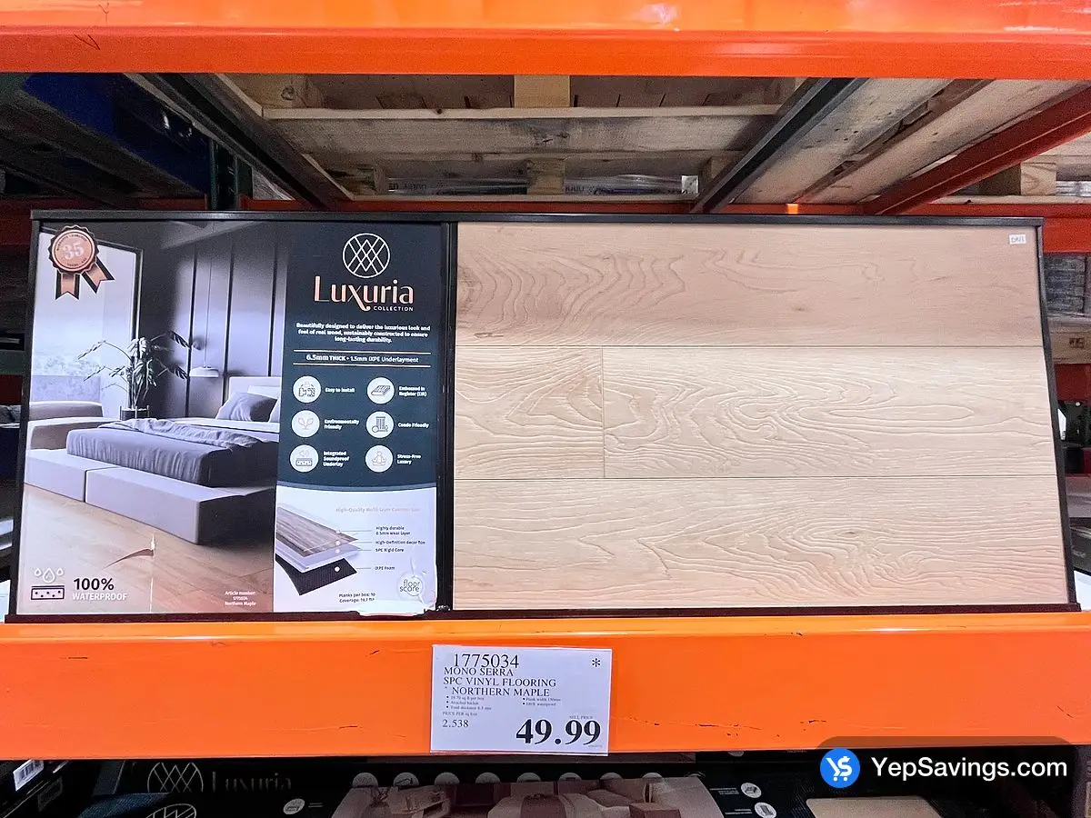 Costco MONO SERRA SPC VINYL FLOORING NORTHERN MAPLE - Canada (ITM 1775034)