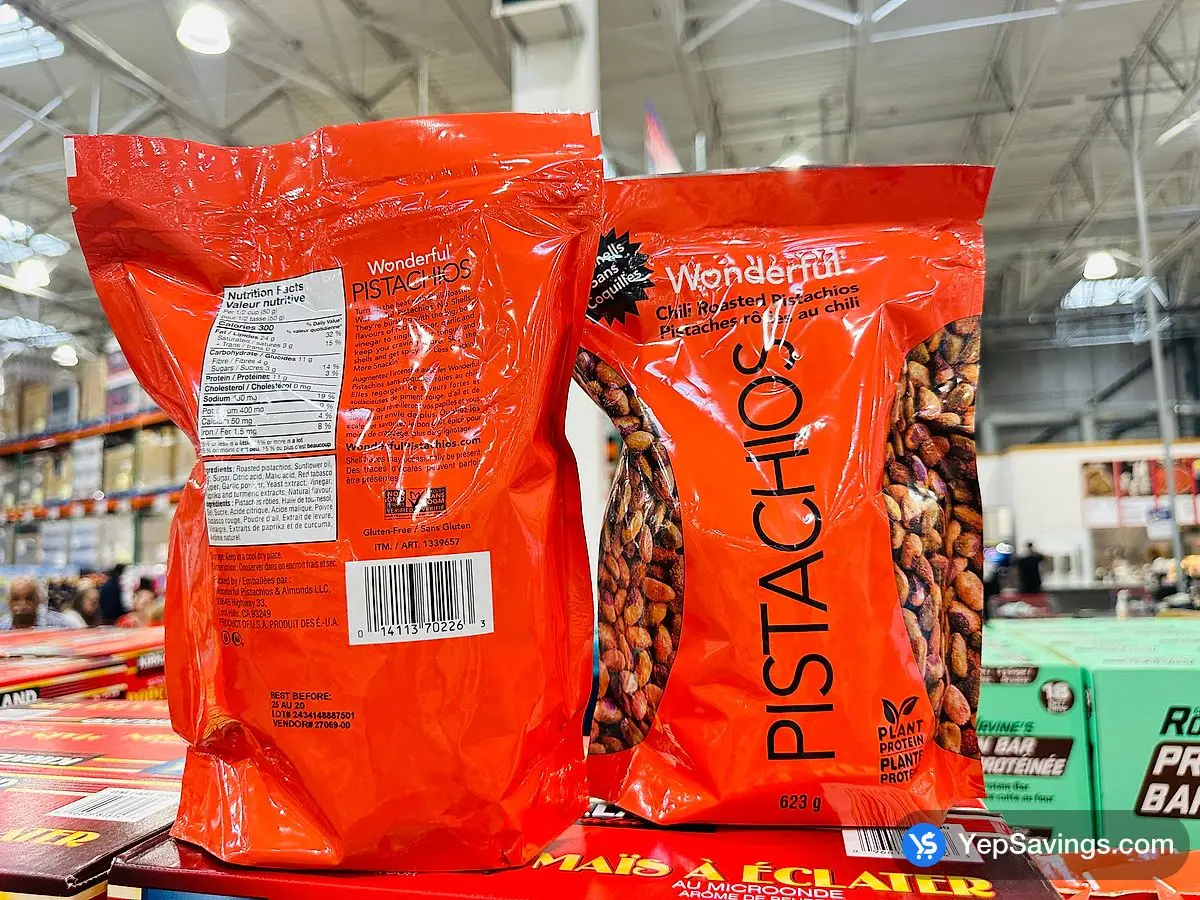 Costco WONDERFUL CHILI PISTACHIOS 623 g - Canada (ITM 1339657)