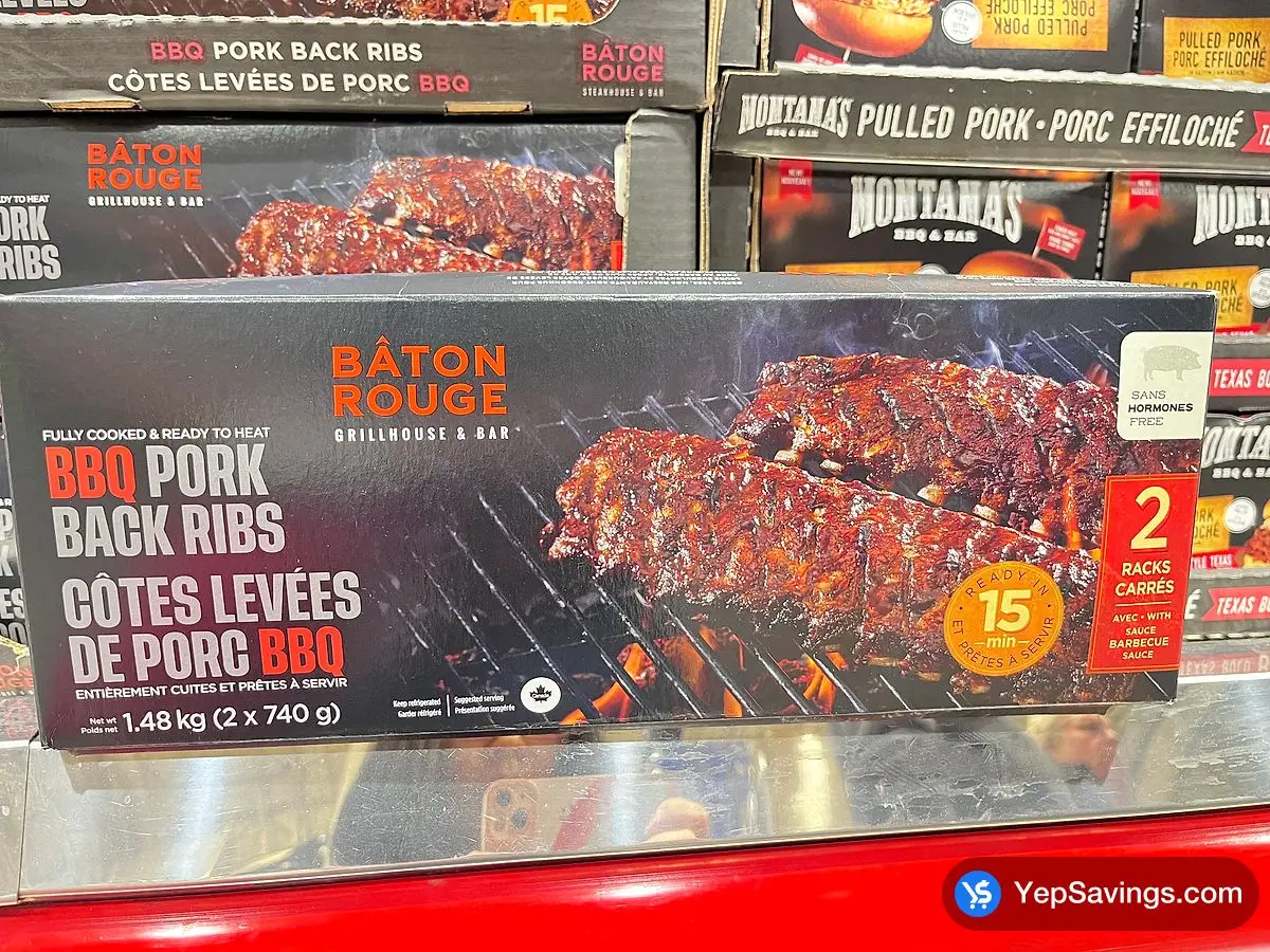 Costco BATON ROUGE BBQ PORK BACK RIBS 2 x 740 g - Canada (ITM 1228573)