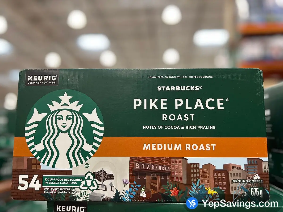 STARBUCKS PIKE PLACE PACK OF 54 KCUPS ITM 1752207 at Costco