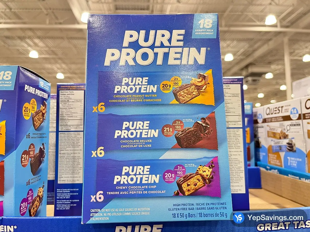 Costco PURE PROTEIN VARIETY PACK 18 X 50g - Canada (ITM 324143)