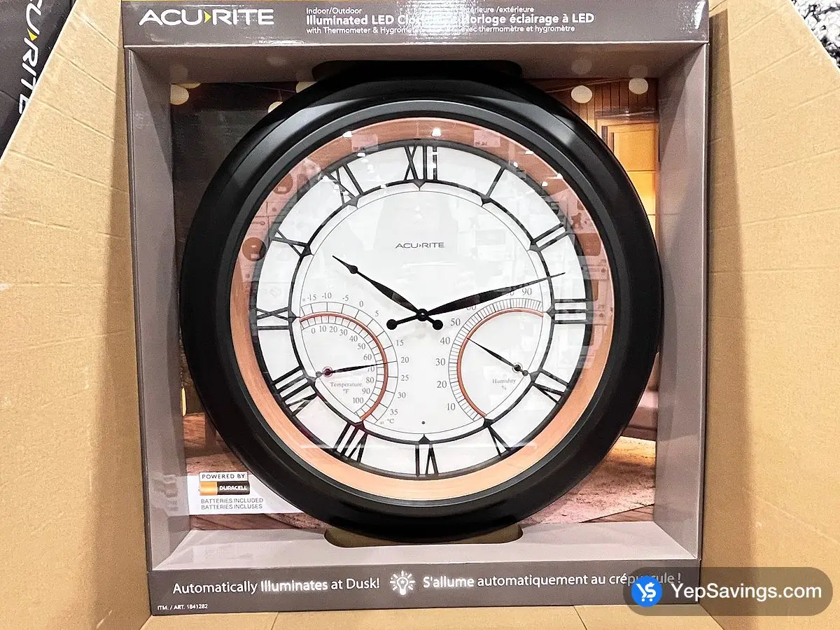 Costco ACURITE 24" OUTDOOR CLOCK WITH TEMPERATURE - Canada (ITM 1841282)