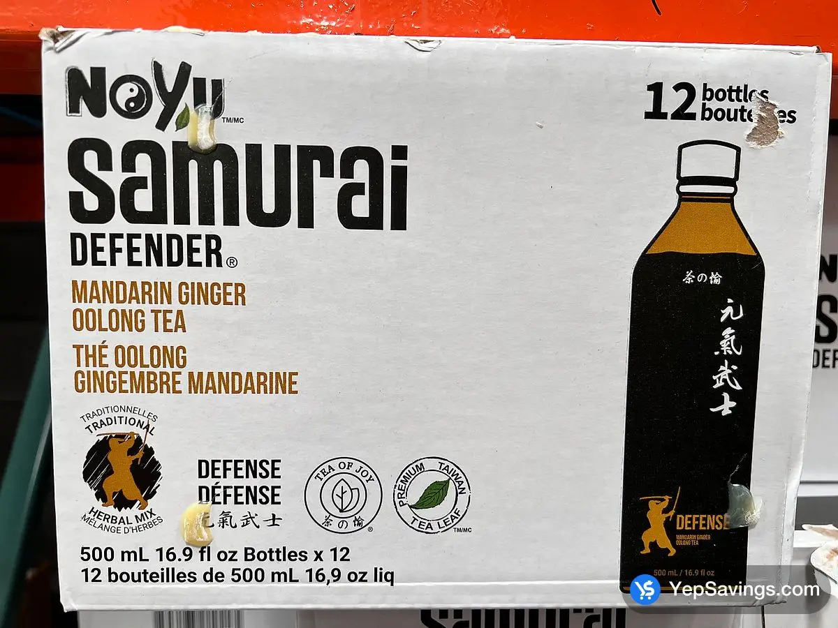Costco SAMURAI DEFENDER MANDARIN GINGER OOLONG 12 x 500 mL - Canada (ITM 1811772)