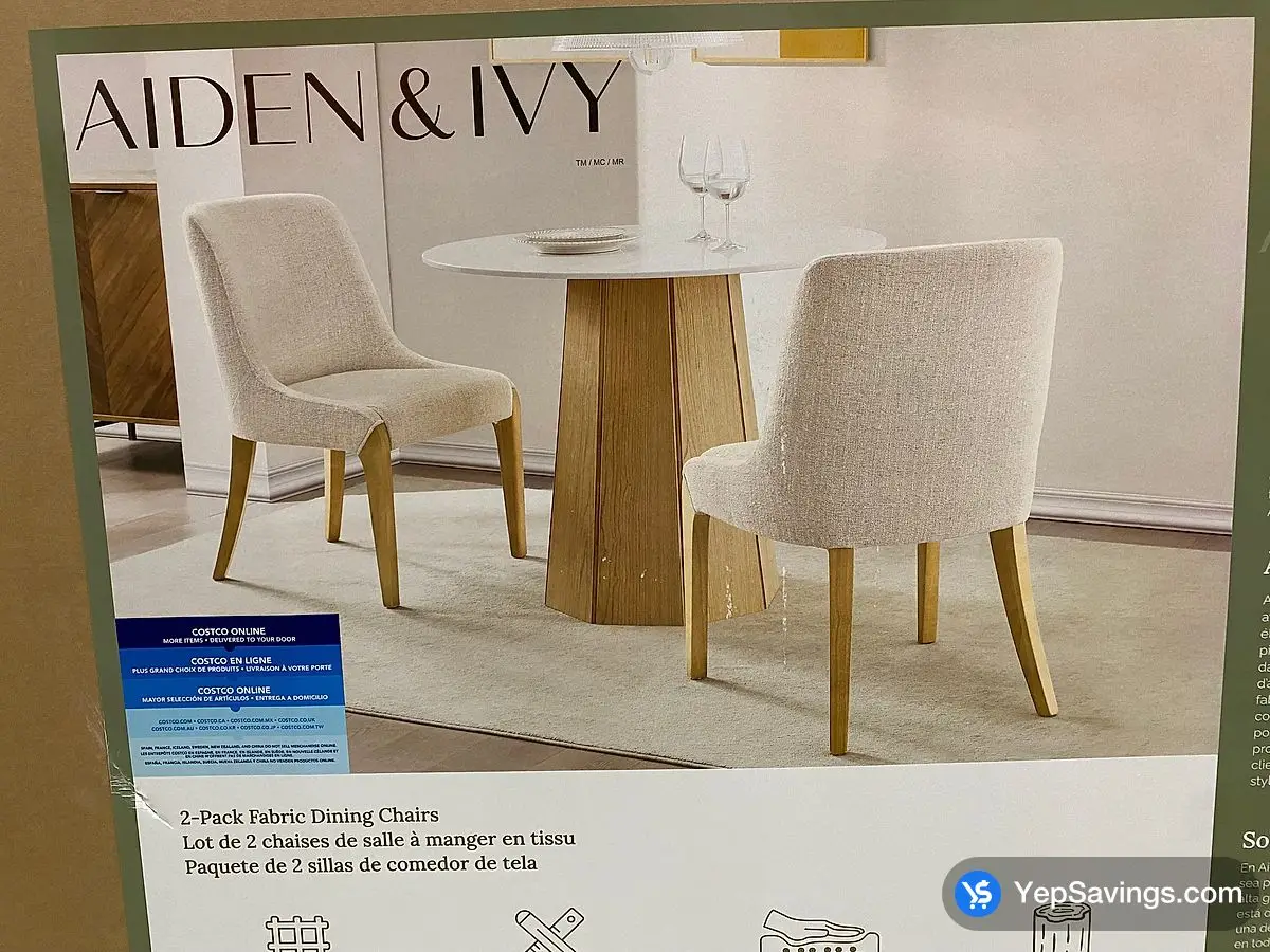 Costco AIDEN & IVY 2-PACK DINING 1 BOX - Canada (ITM 1783028)